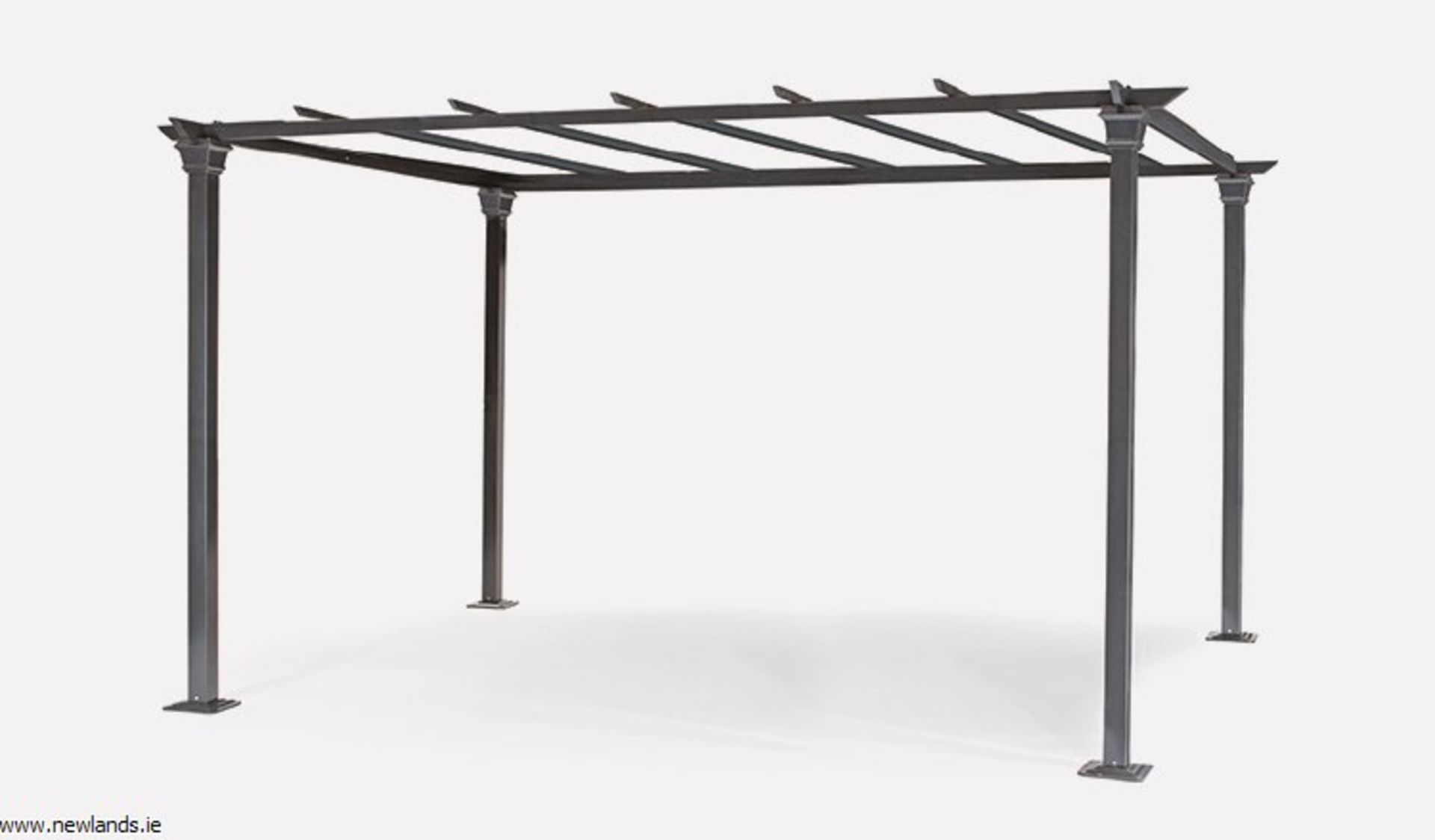 V Brand New 3m x 4m Aluminium Charcoal Grey Pergola With Zipped Cover - Sturdy Design And Folds Back - Image 2 of 2