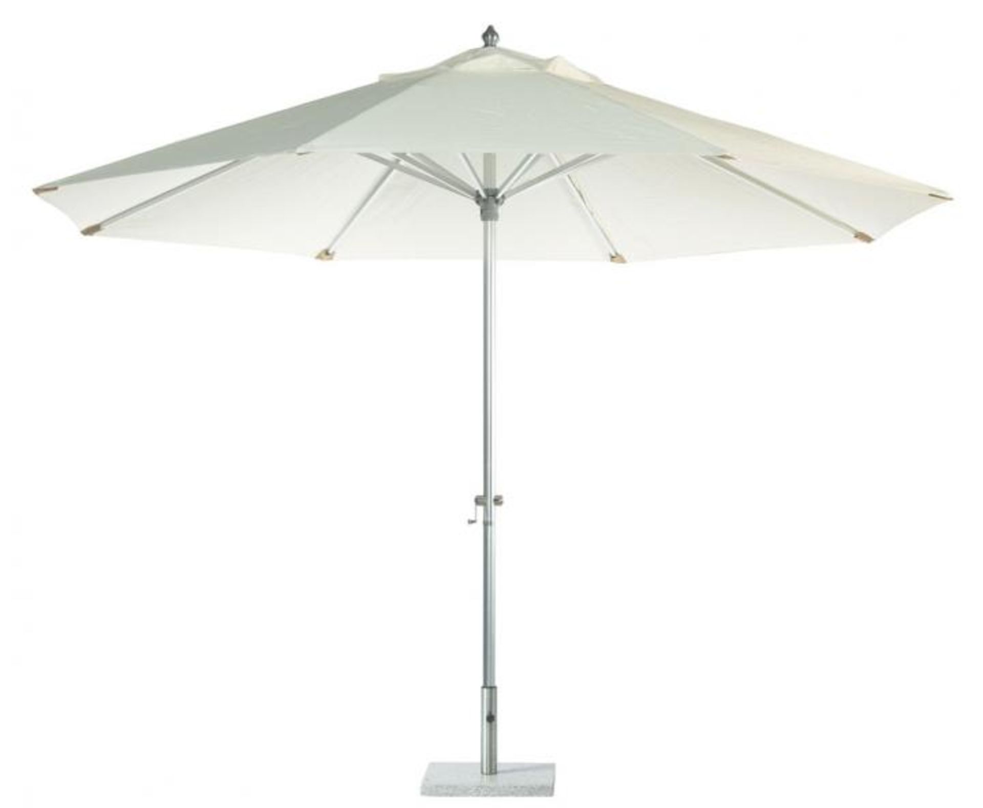 V Brand New 2.7m Inno Polished Aluminium Parasol Ecru - Image 2 of 2