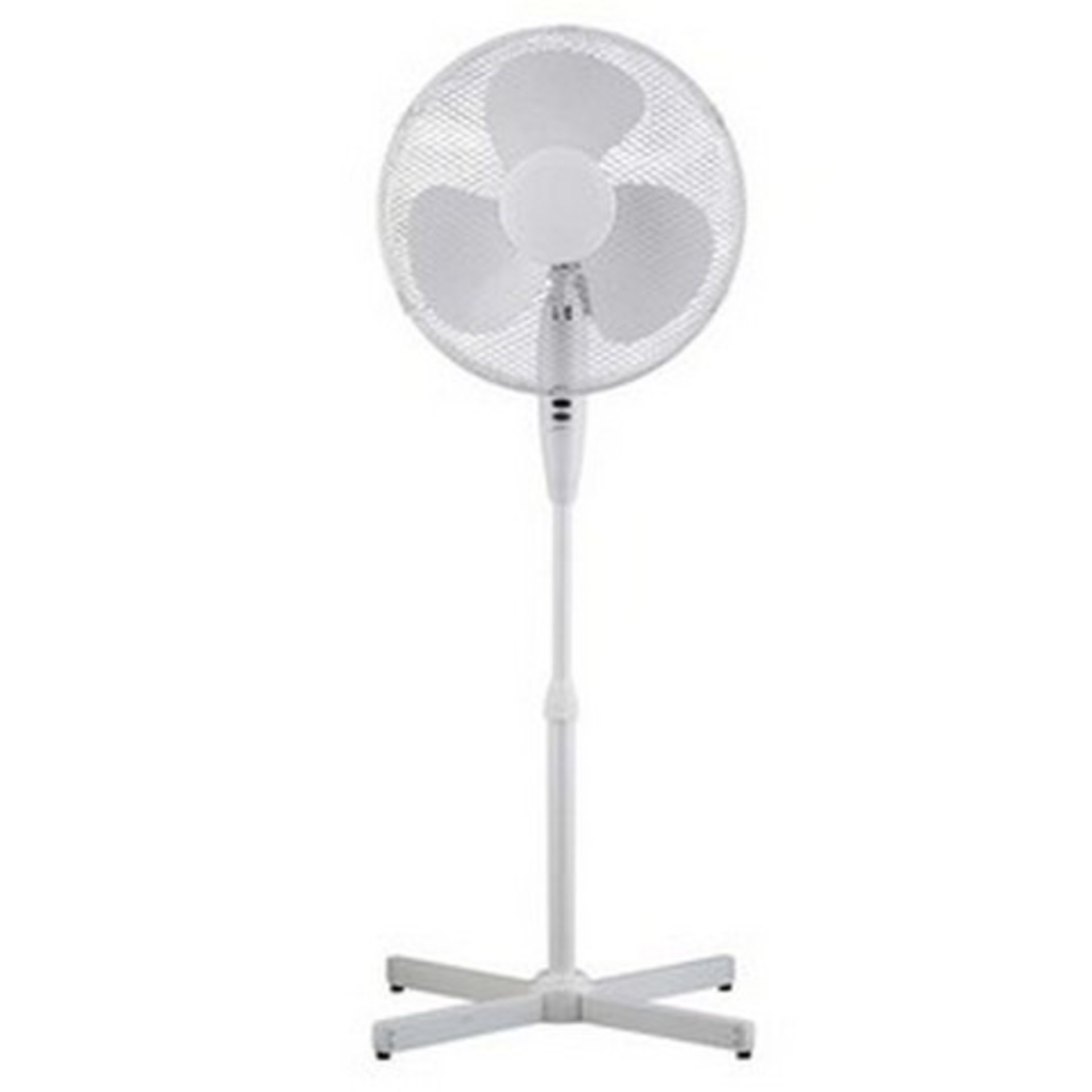 V Brand New 16" Stand Fan - 1.25m Adjustable Height - 3 Adjustable Cooling Speeds - Oscillating