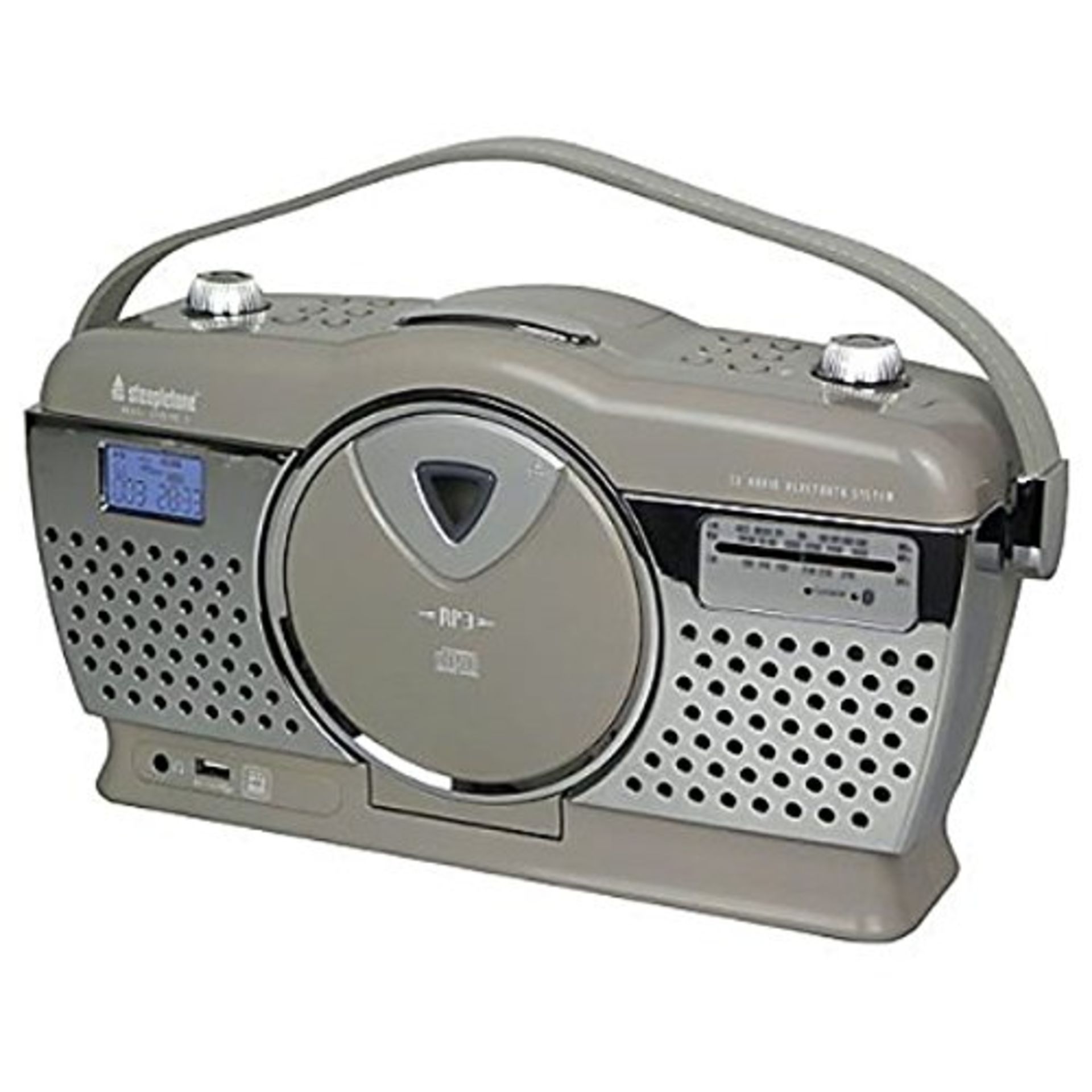 V Brand New Bluetooth 60's Retro Stirling 3 CD & Radio - With USB Charging (Mocha) ISP £64.95 (
