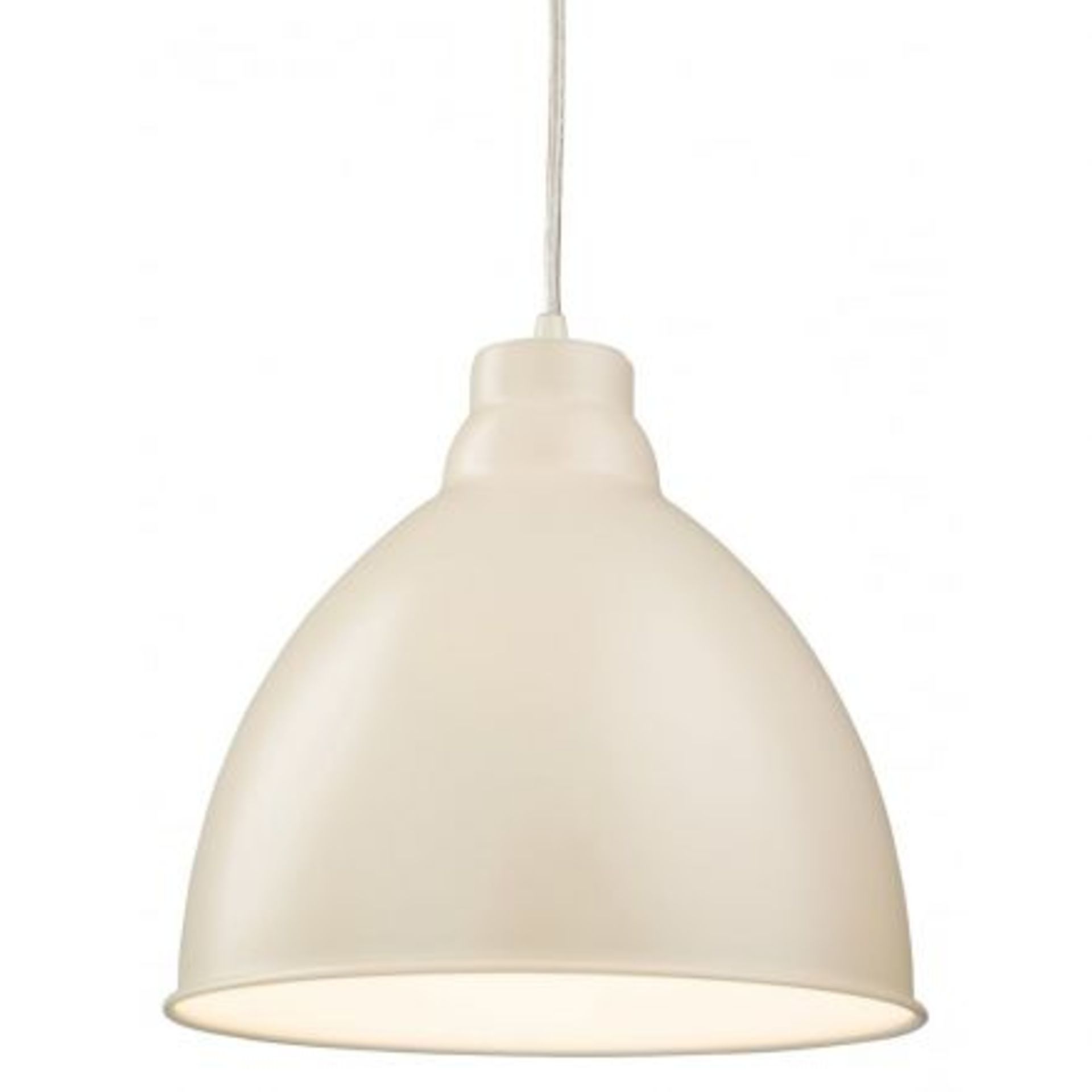 V Brand New 30cm Metal (Industrial Style) Dome Pendant - White ISP £30 (Wayfair)