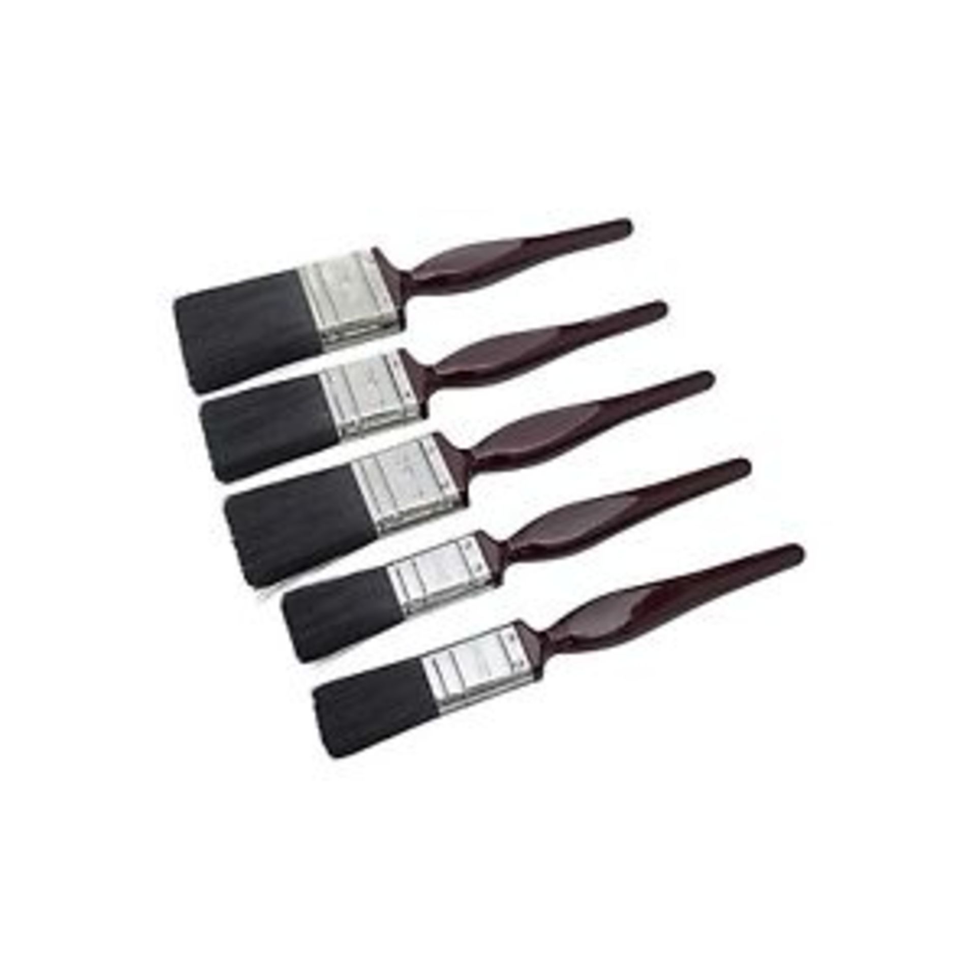 V Brand New High Quality 5 Piece Synthetic No Loss Paint Brush Set Includes 2 x 25 mm, 2 x 38 mm & 1