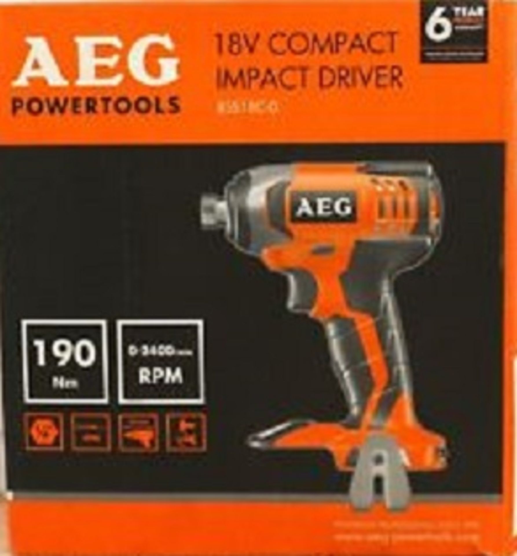 V Brand New AEG BSS18C 18v Compact Impact Driver 0-2400/Min RPM Body Unit