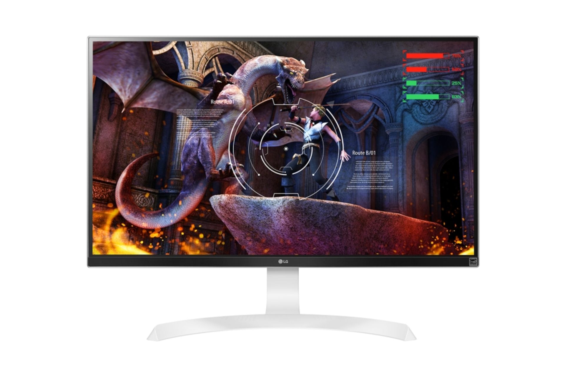 V Grade A LG 27 Inch 4K ULTRA HD IPS LED MONITOR - 3840 X 2160P - HDMI X 2, DISPLAY PORT - STYLISH