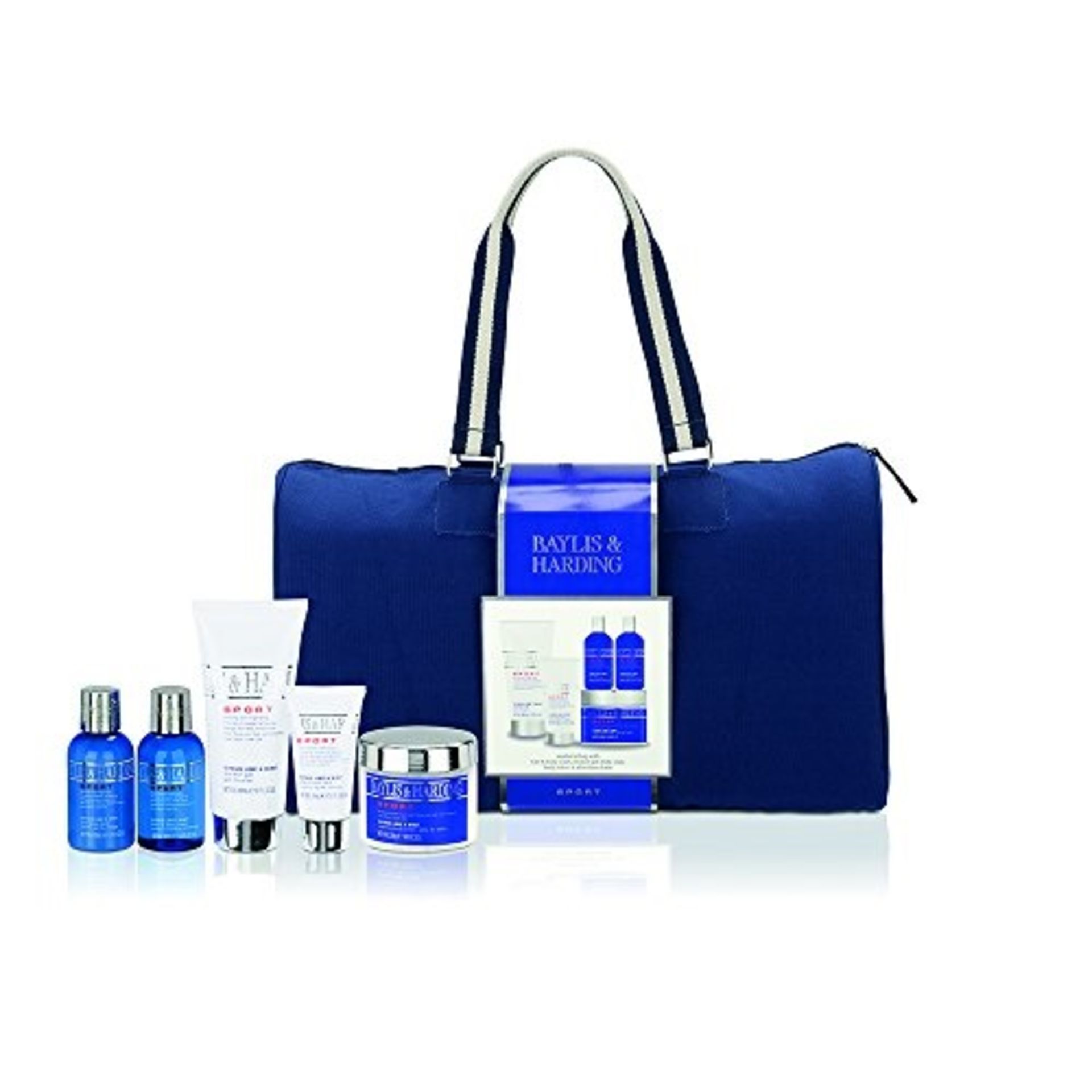 V Brand New Baylis & Harding Men's Citrus Lime And Mint Bag With Six Piece Gift Set Including Body
