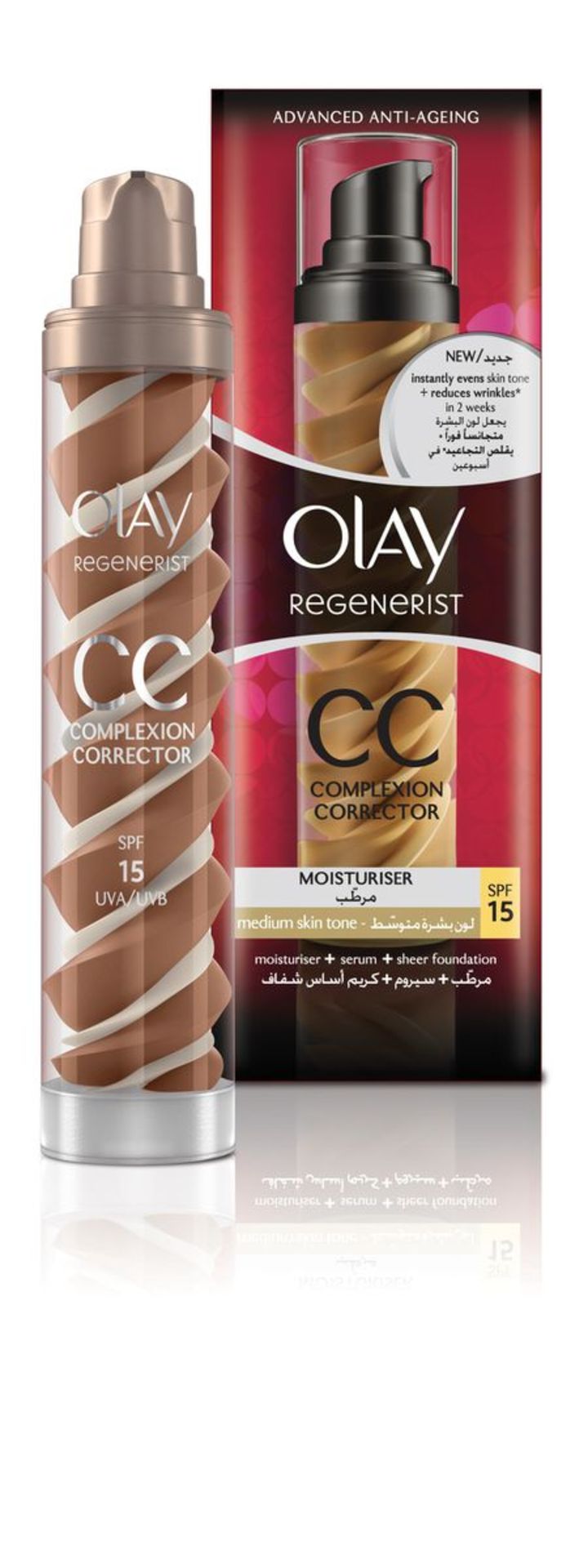 V Brand New 50ml Olay Regenerist Complexion Corrector Moisturiser-Medium Skin Tone-Evens Your