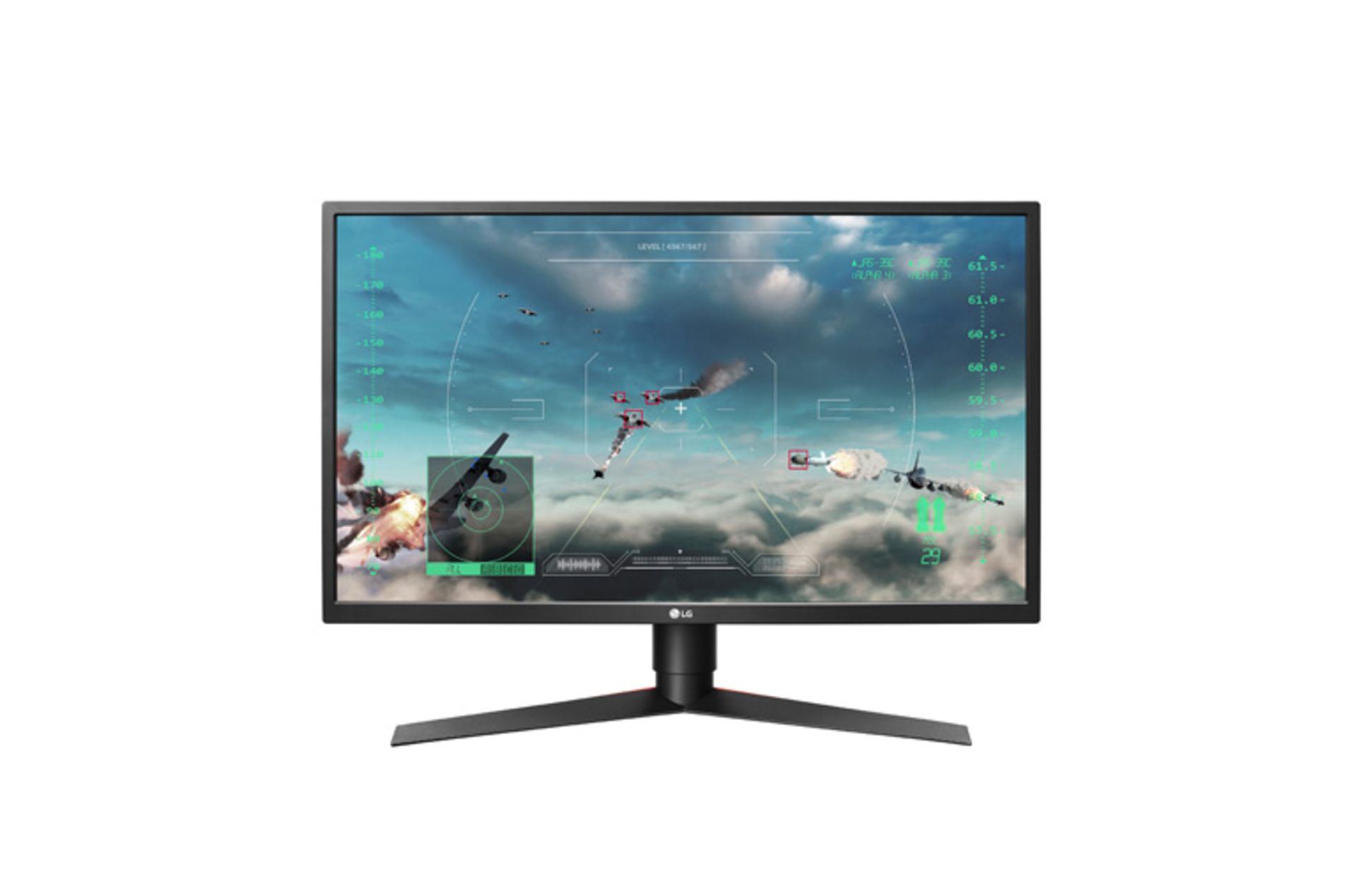 V Grade A LG 27 Inch FULL HD GAMING LED MONITOR - HDMI X 2, DISPLAYPORT, USB 3.0 X 2 27GK750F-B