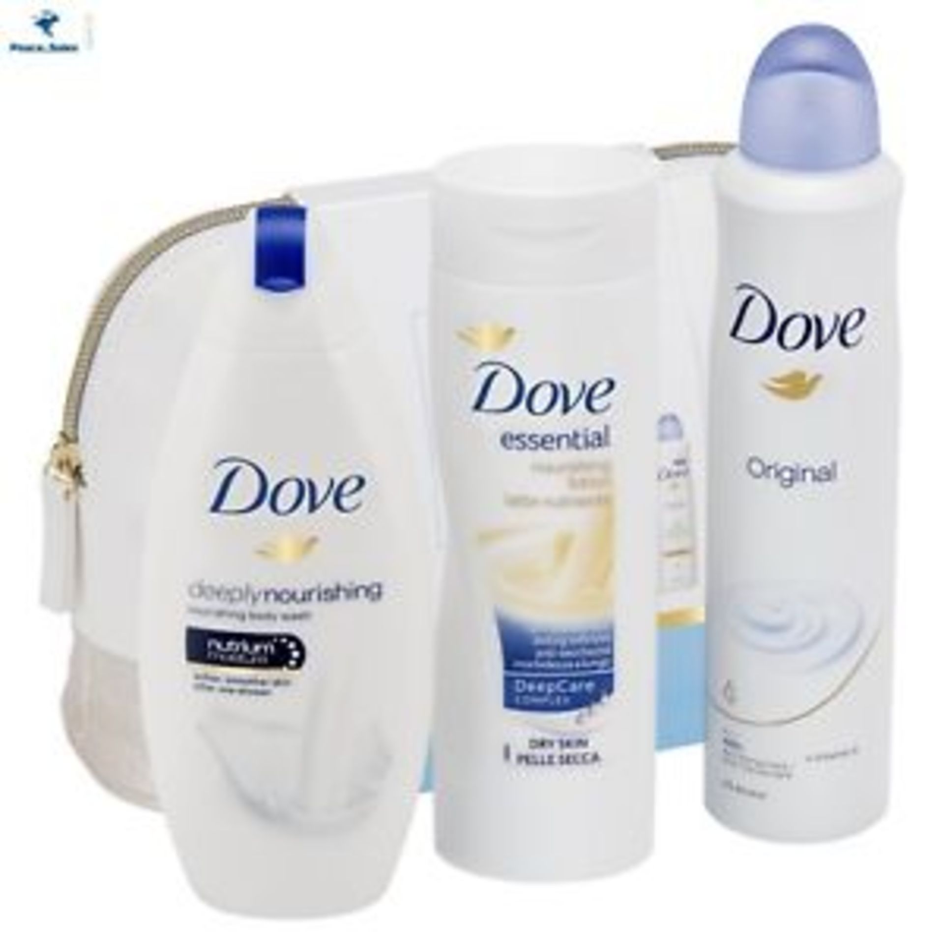 V Brand New Dove Beauty Collection Washbag Gift Set Inc 250ml Nourishing Body Wash - 250ml Essential