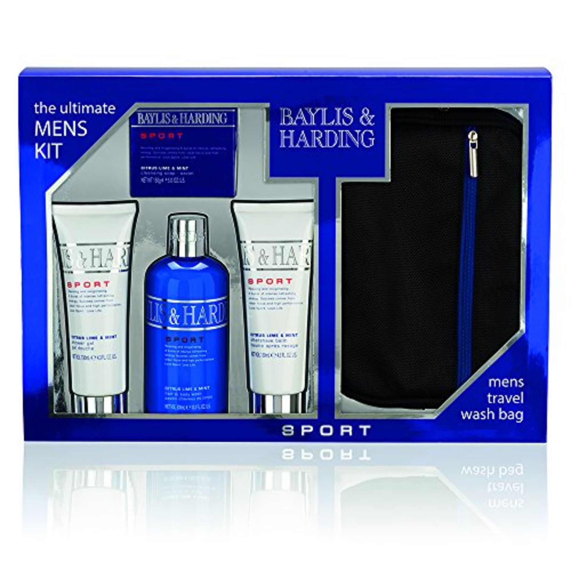 V Brand New Baylis and Harding The Ultimate Men's Kit Including 1 x 300ml Hair and Body Wash 1 x