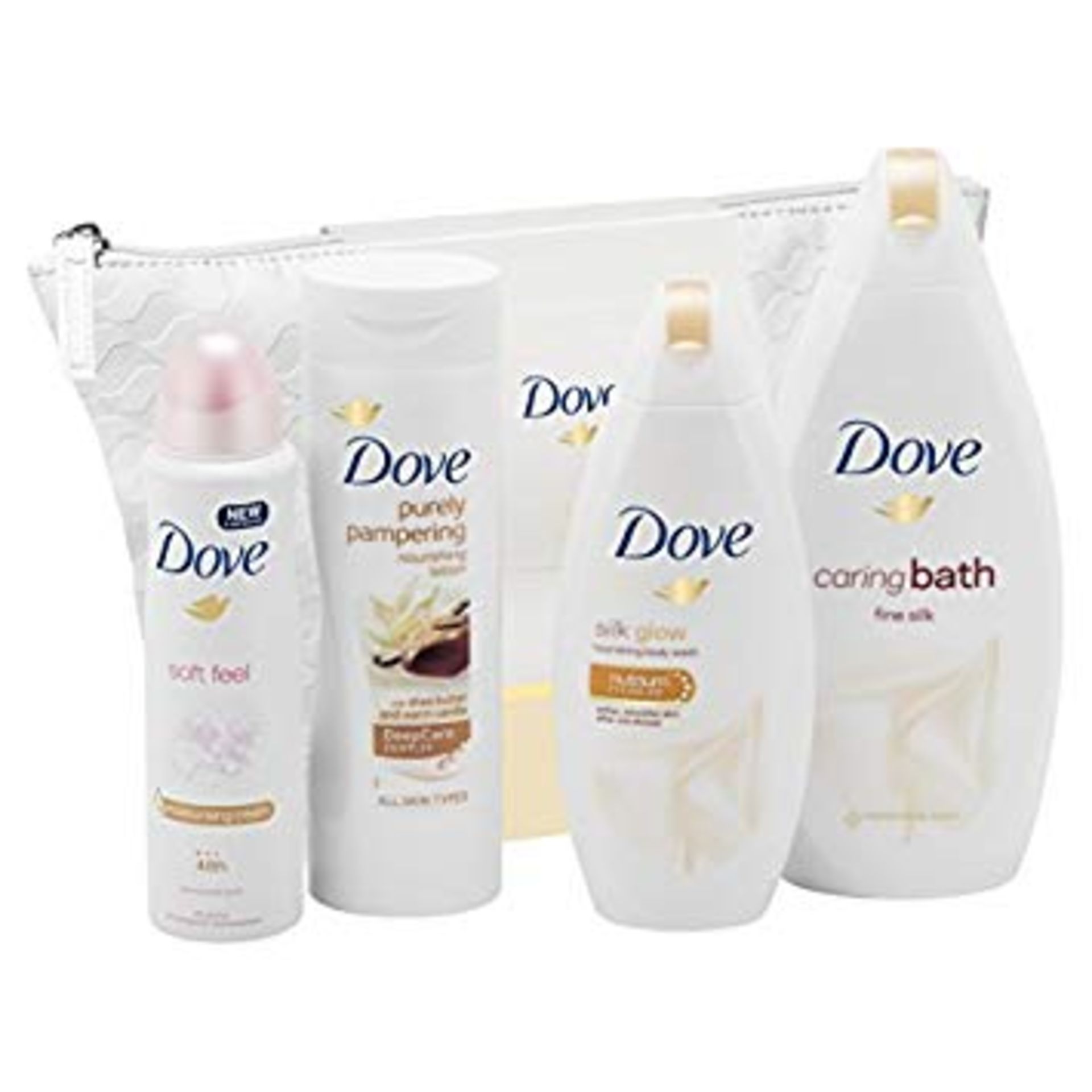 V Brand New Dove Love Collection 5pce Washbag Gift Set ISP £26.95 (Ebay)