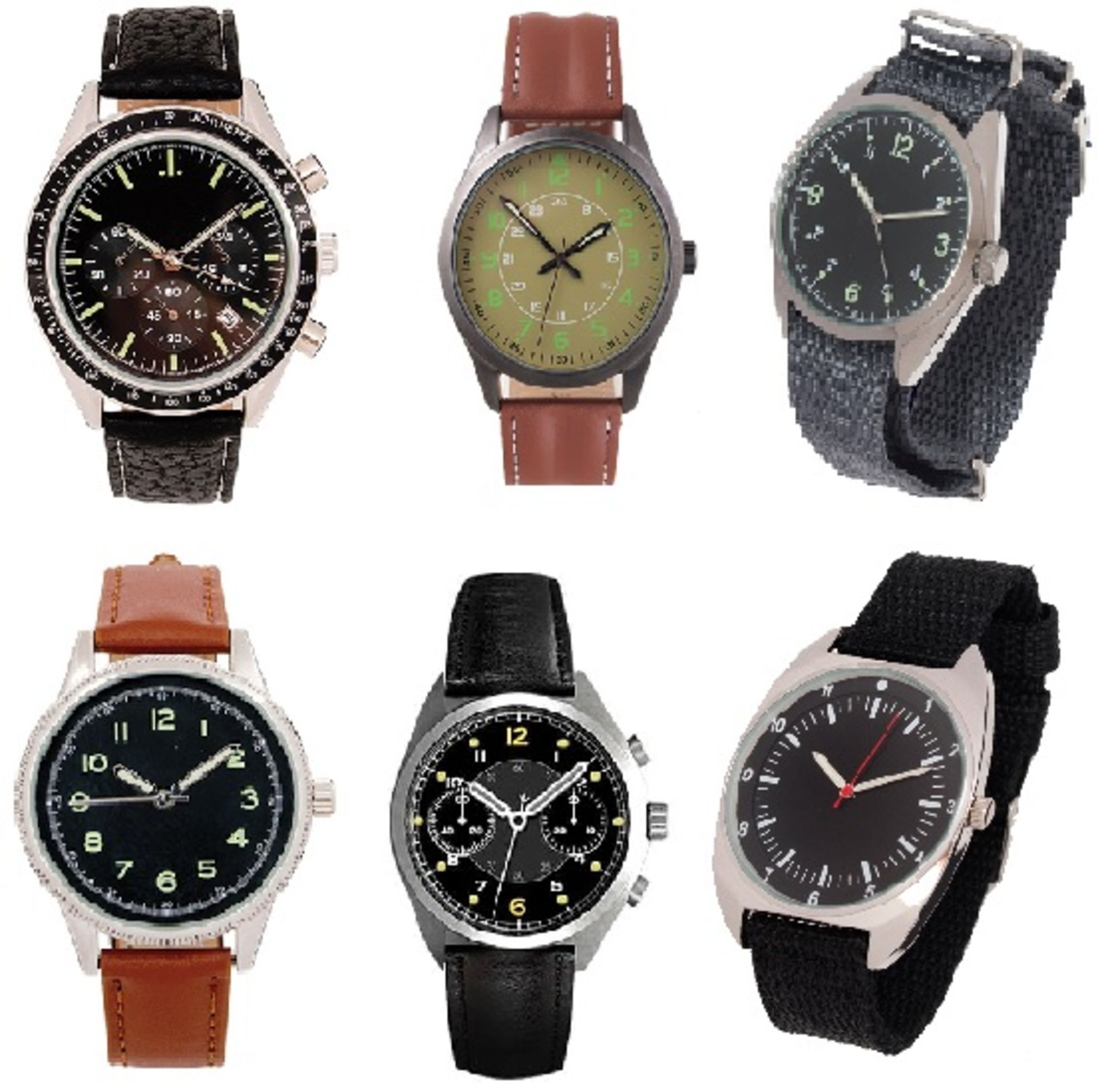 V Brand New A Lot Of Ten Various Military Style Watches - May Include US Army, German, British,