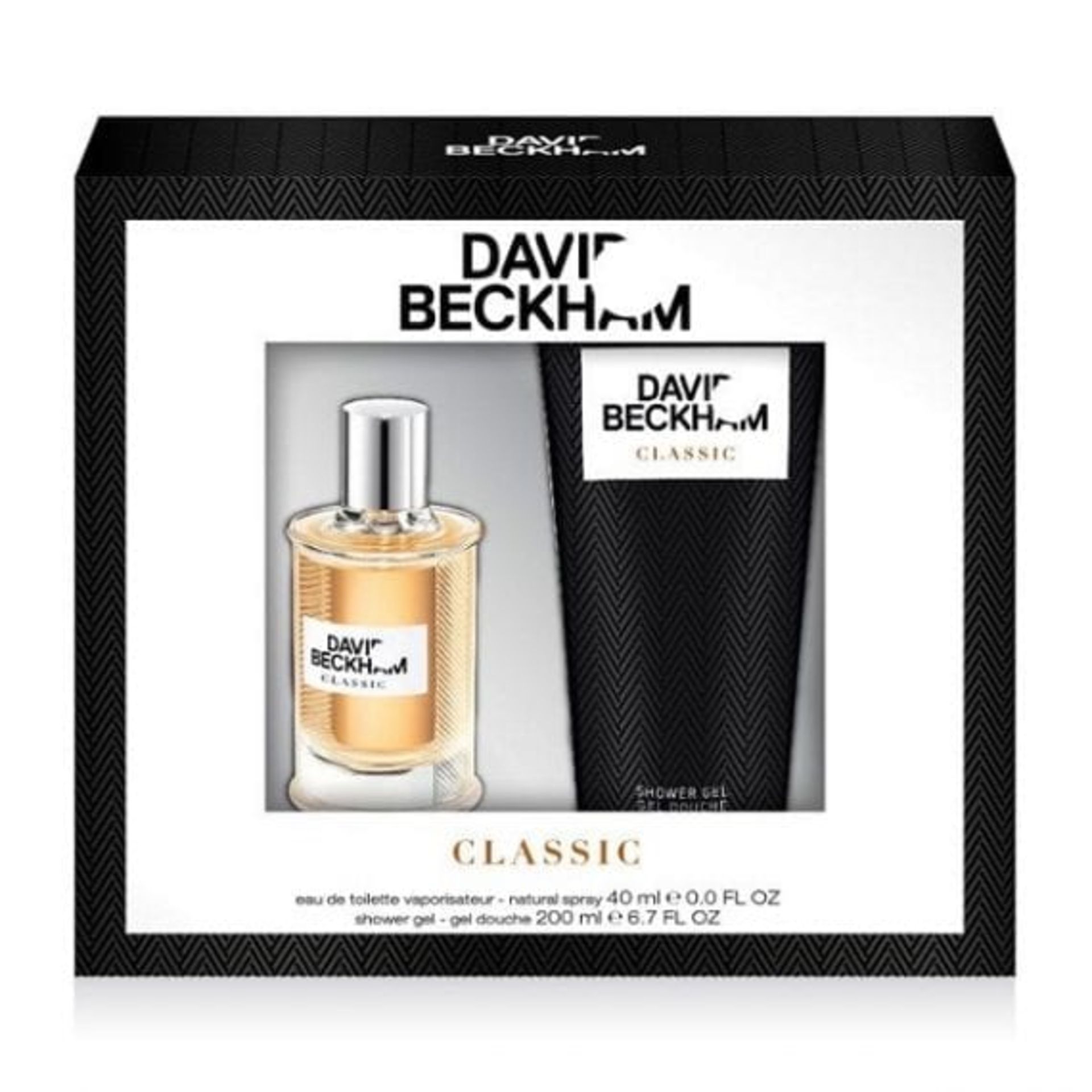 V Brand New David Beckham Classic Gift Set For Him - 40ml EDT Spray And 200ml Shower Gel