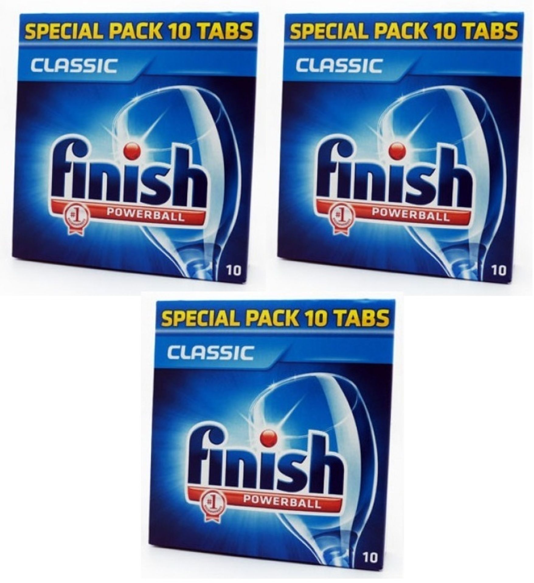 V Brand New 30x Finish Classic Dishwasher Tablets (Three Packs Of Ten)