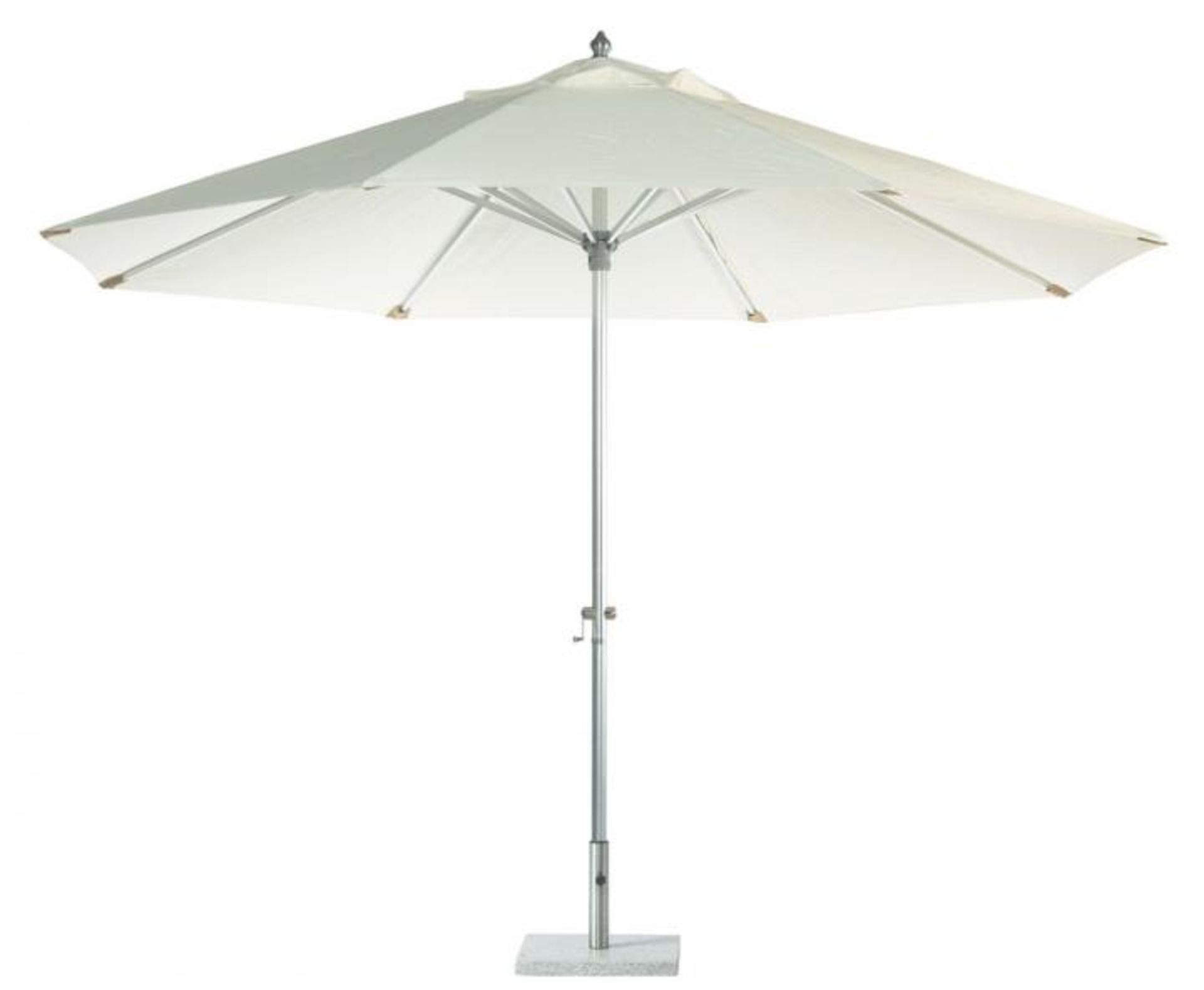 V Brand New 2.7m Inno Polished Aluminium Parasol Ecru (Stand not included)