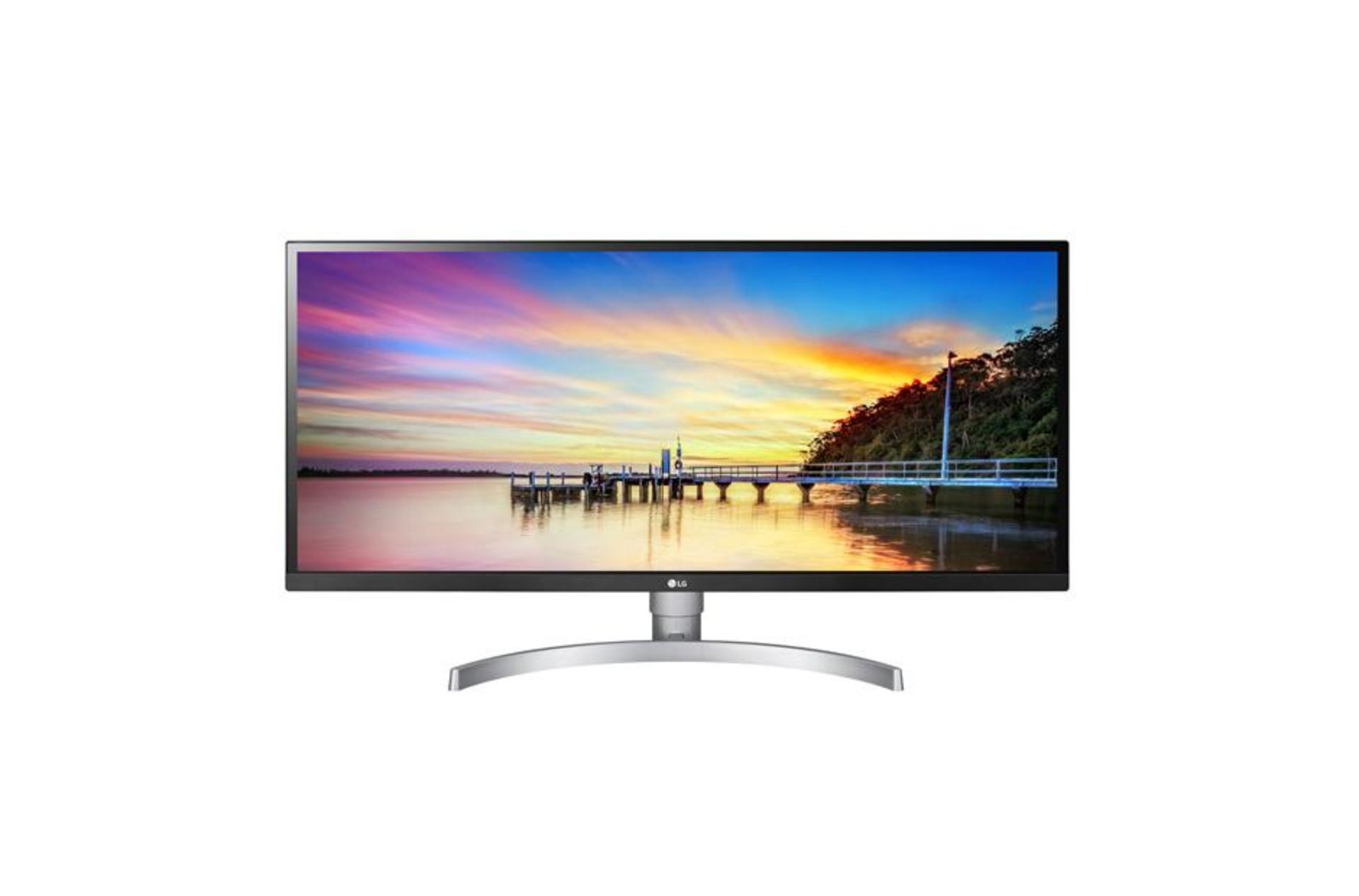 V Grade A LG 34 inch ULTRA WIDE FULL HD IPS LED MONITOR WITH HDR 10 - HDMI, DISPLAY PORT 34WK650-W