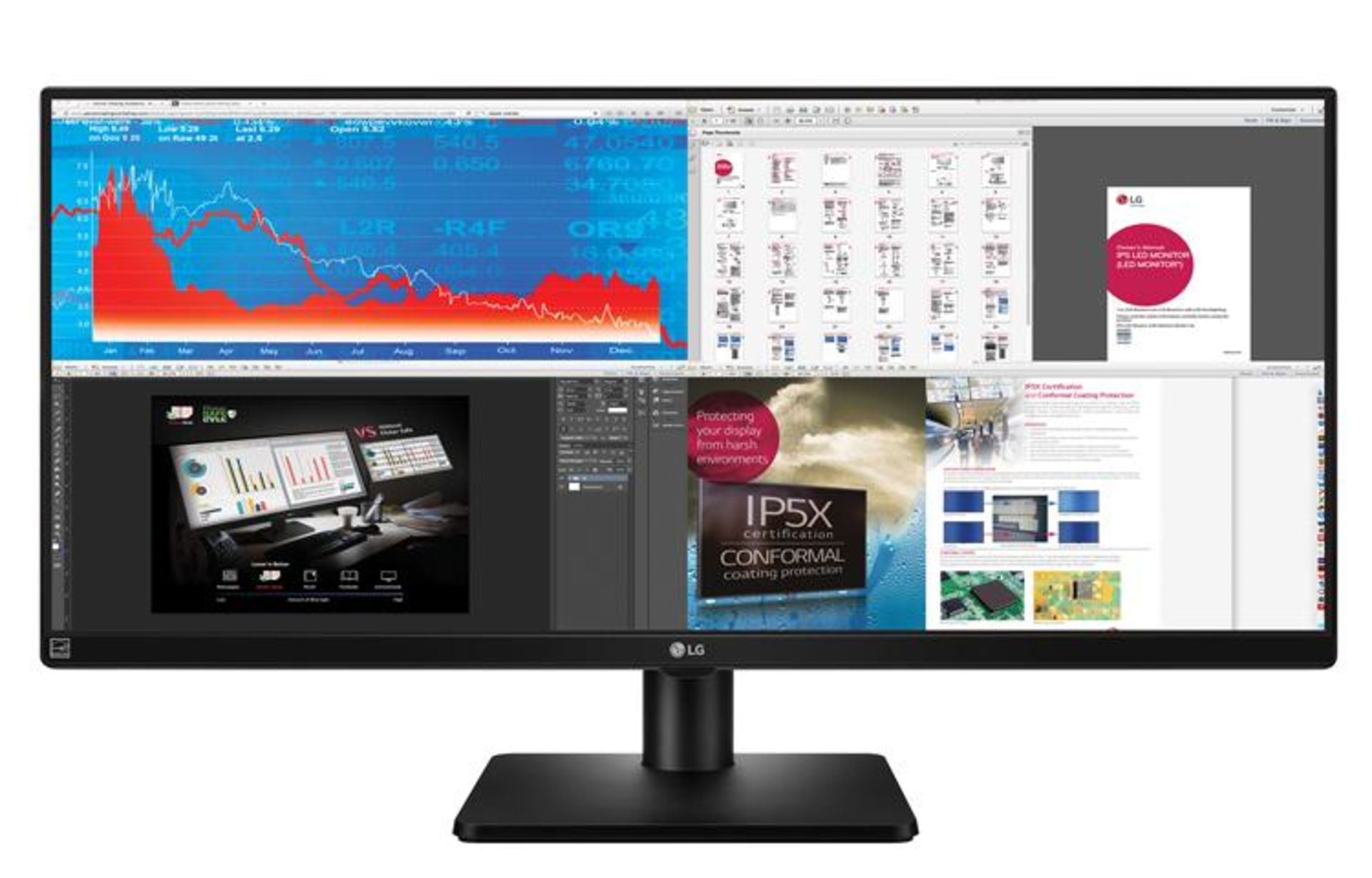 V Grade A LG 29 inch ULTRA WIDE FULL HD IPS LED MONITOR WITH SPEAKERS - HDMI X 2, DVI-D, DISPLAY