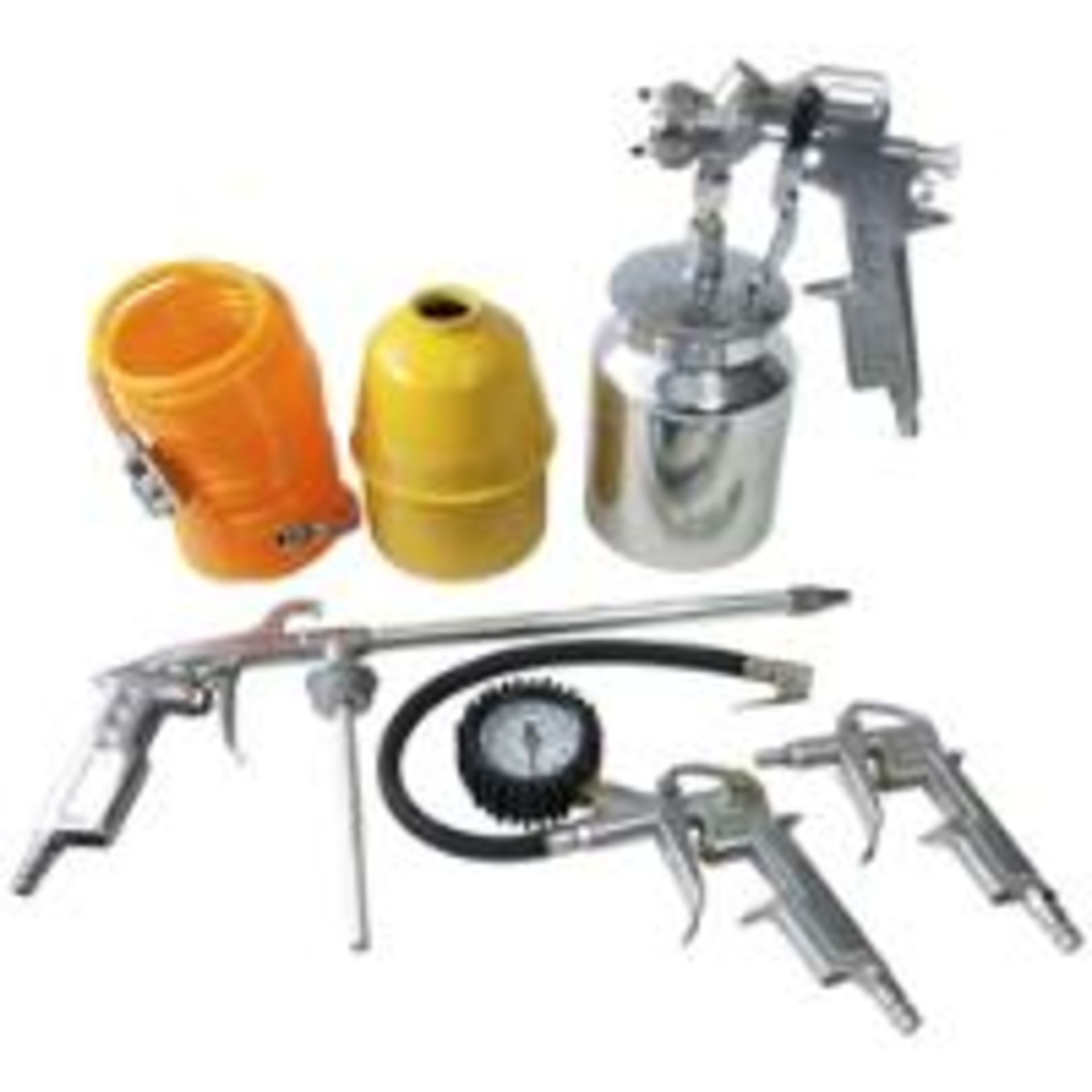 V Brand New 5 Piece Air Tool Kit Inc Air Sprayer