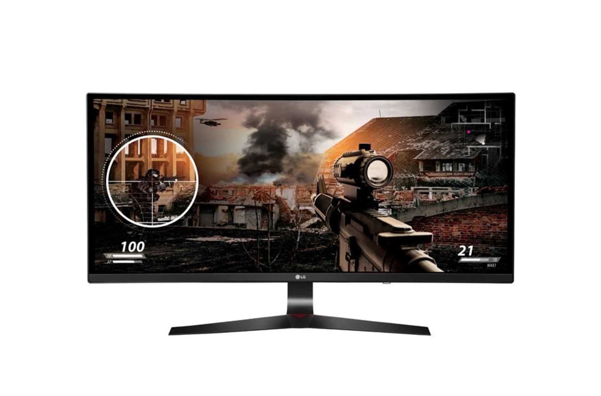 V Grade A LG 34 Inch CURVED ULTRA WIDE LED IPS GAMING MONITOR - 2560 X 1080P - HDMI, DISPLAY PORT,