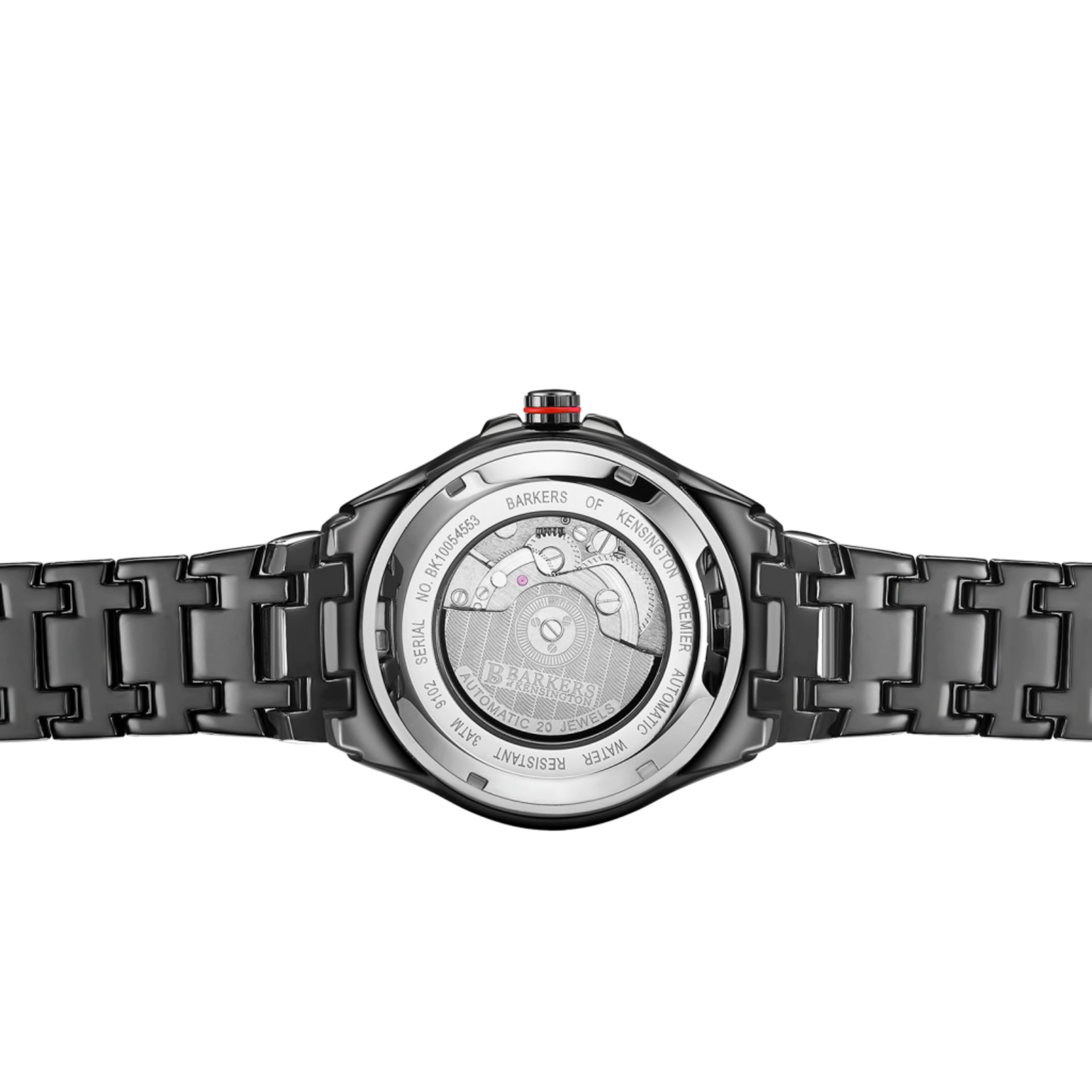 V Brand New Fabulous Barkers Of Kensington Gents Premier Automatic Rose Watch - Black Bracelet Strap - Image 4 of 4