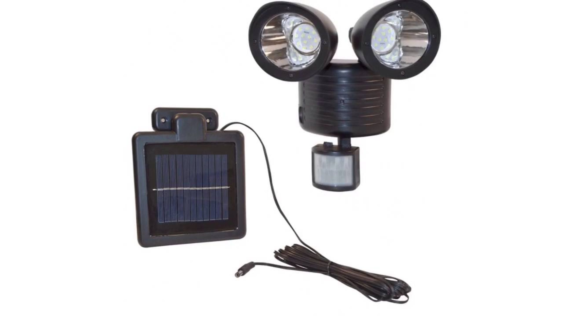 V Brand New Twin 22 LED Solar Sensor Light