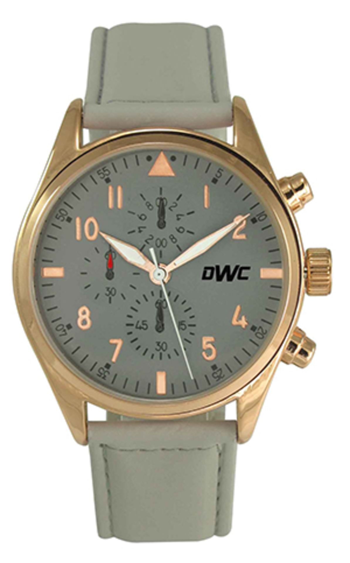 V Brand New Gents DWC Grey Face With Grey Strap