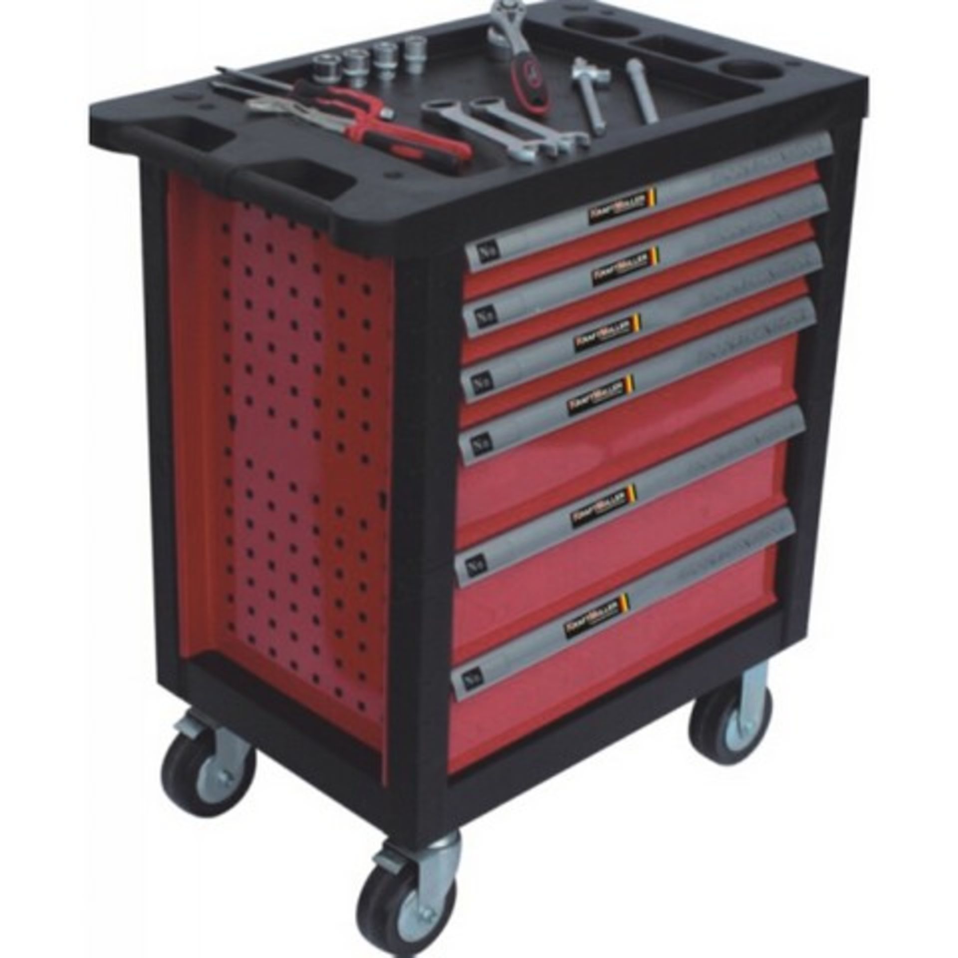 V Brand New Locking Professional Tool Cabinet On Castors with Six Drawers RRP 1999 Euros (Includes