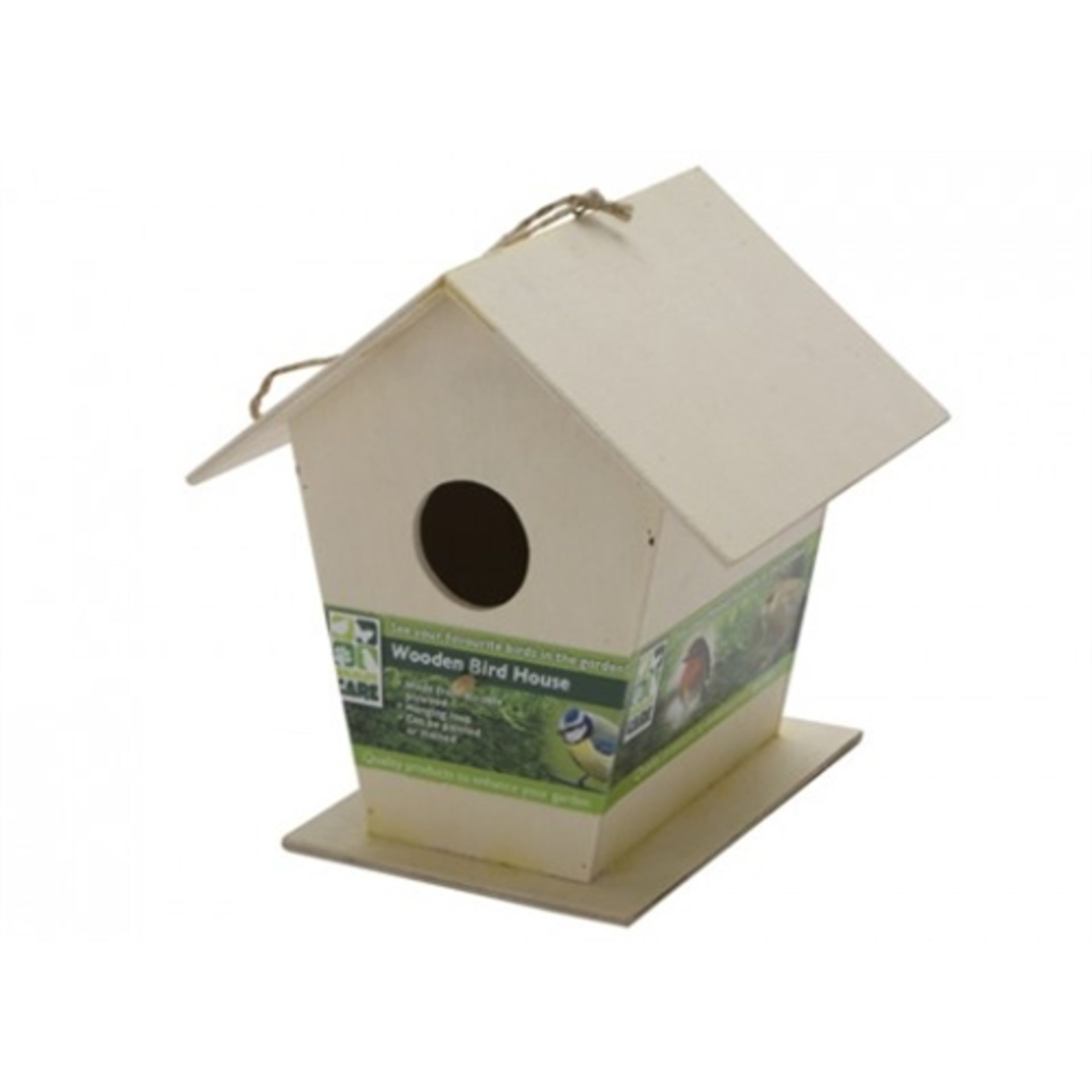 V Brand New Wooden Bird House 17 x 15cm