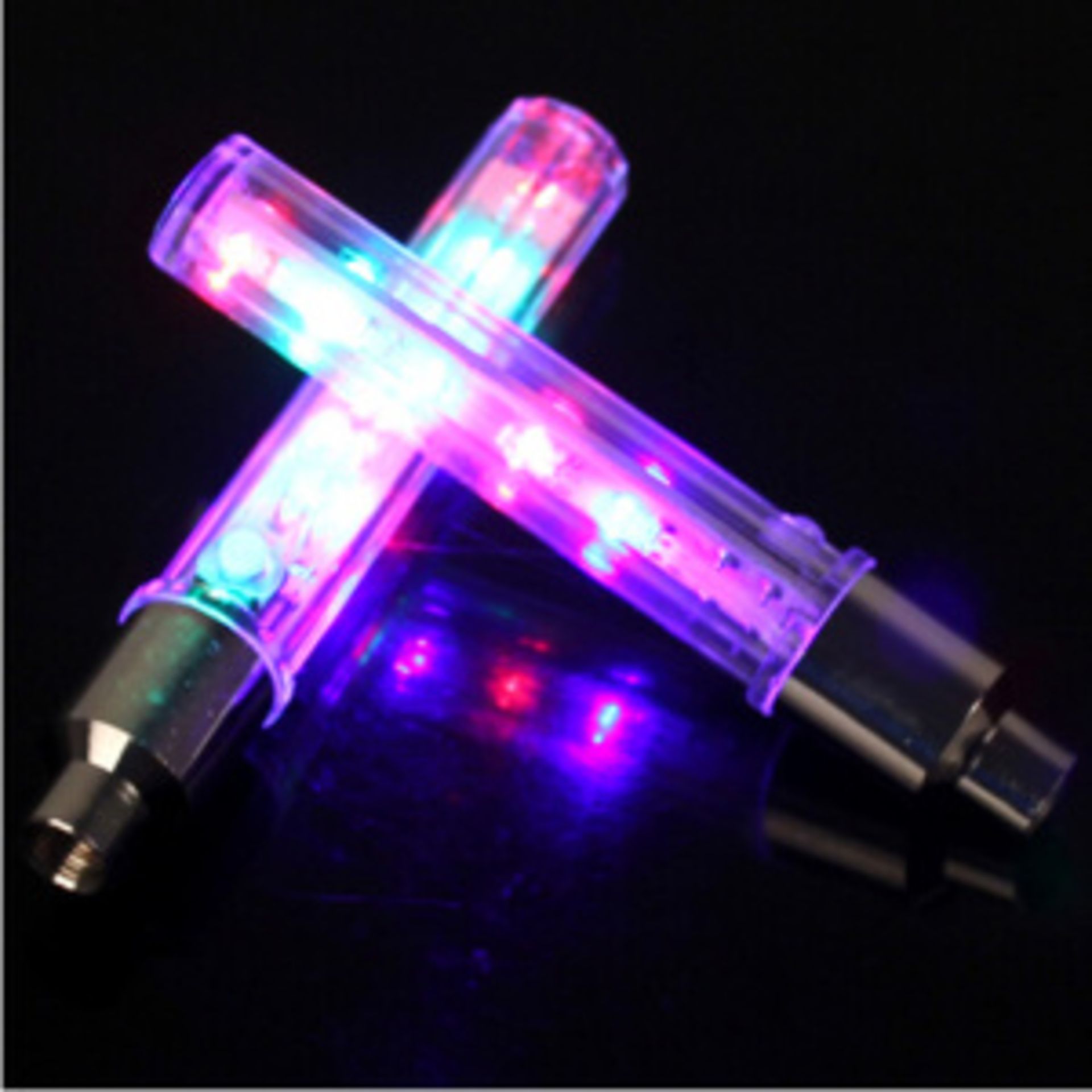 V Brand New 4 Piece LED Bicycle Light Set - Light Has 5 Bright LEDs/3 Modes/Bracket 5 LED Valve