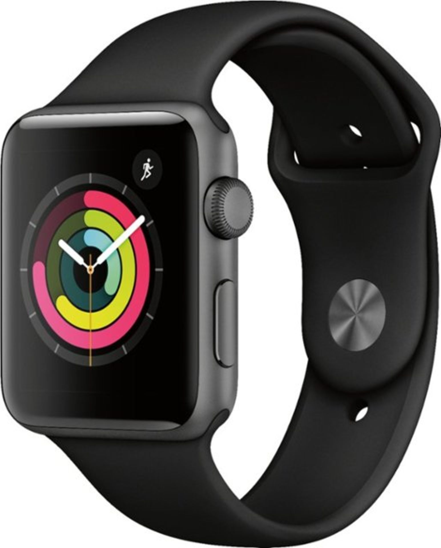V Brand New Apple Watch Series 3 42mm Space Grey + Cellular (Brand New Accessories + Strap +
