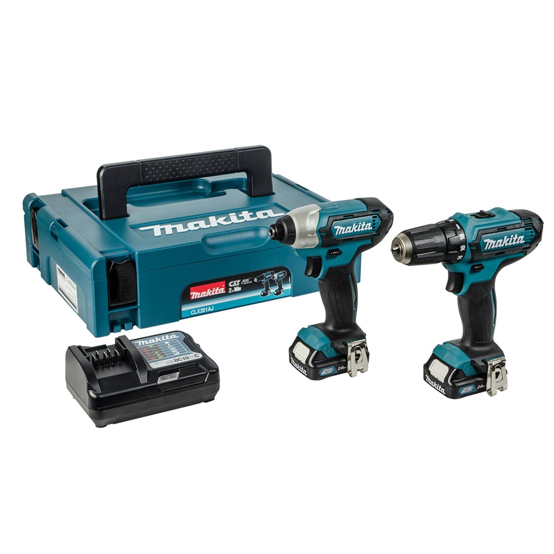 V Brand New Makita Twin Drill And Driver Set - Includes 2 Batteries And Charger/Case Etc - 10.8V (