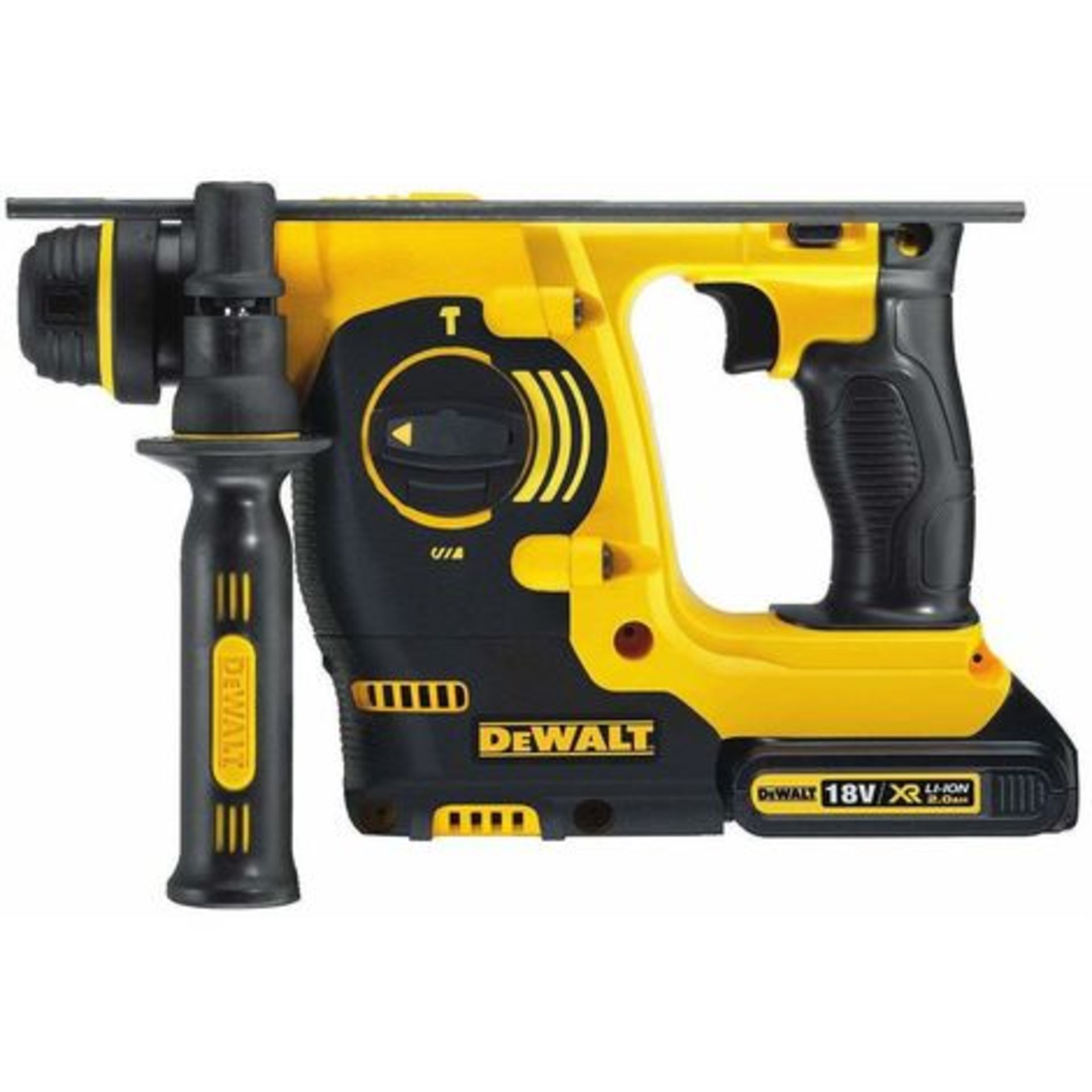 V Brand New DeWalt 18 XR SDS+ Cordless Hammer Drill + 2x 2.0Ah Li-Ion Batteries - Available after