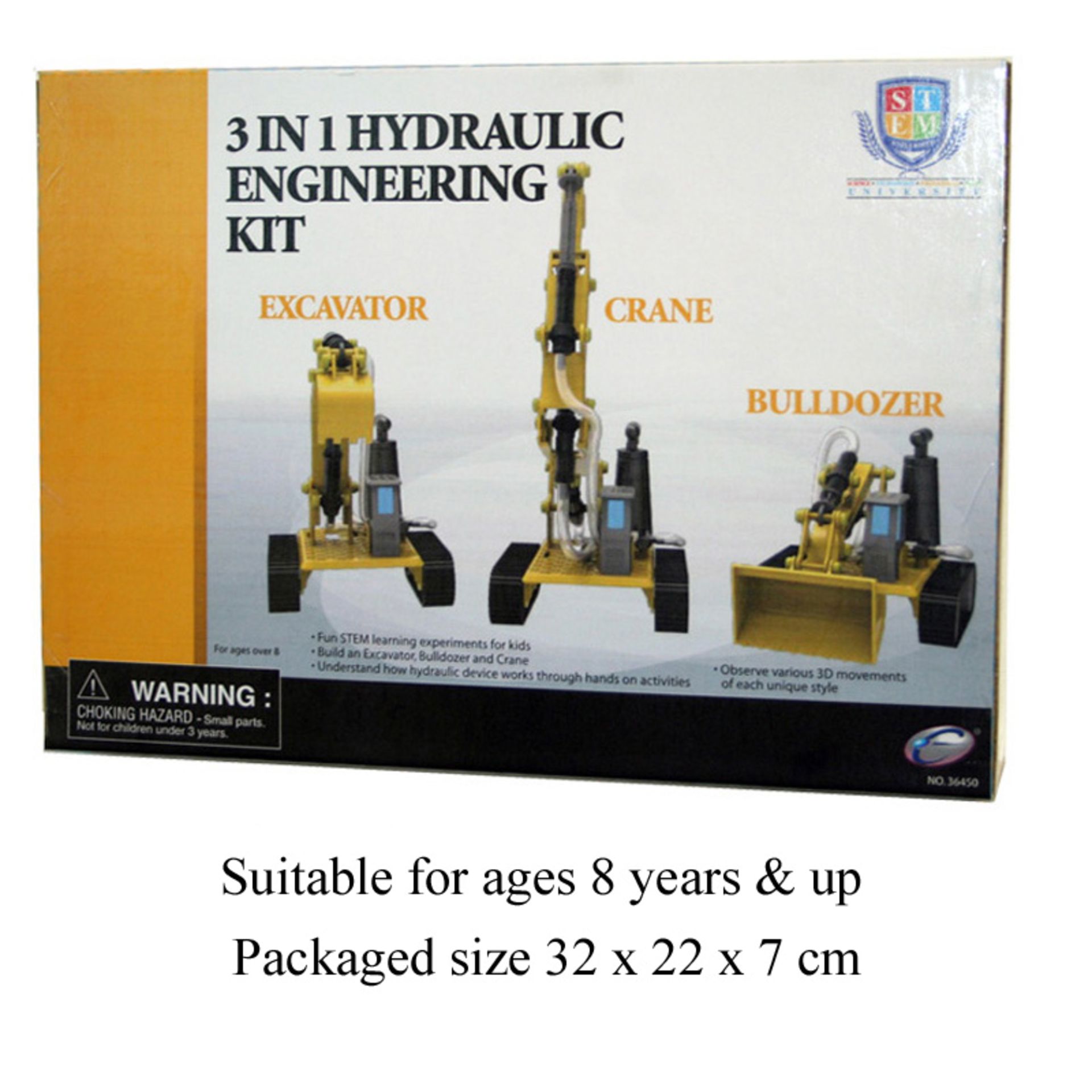 V Brand New Hydraulic Engineering 3 in 1 Construction Kit - Makes Three Different Vehicles - ISP £