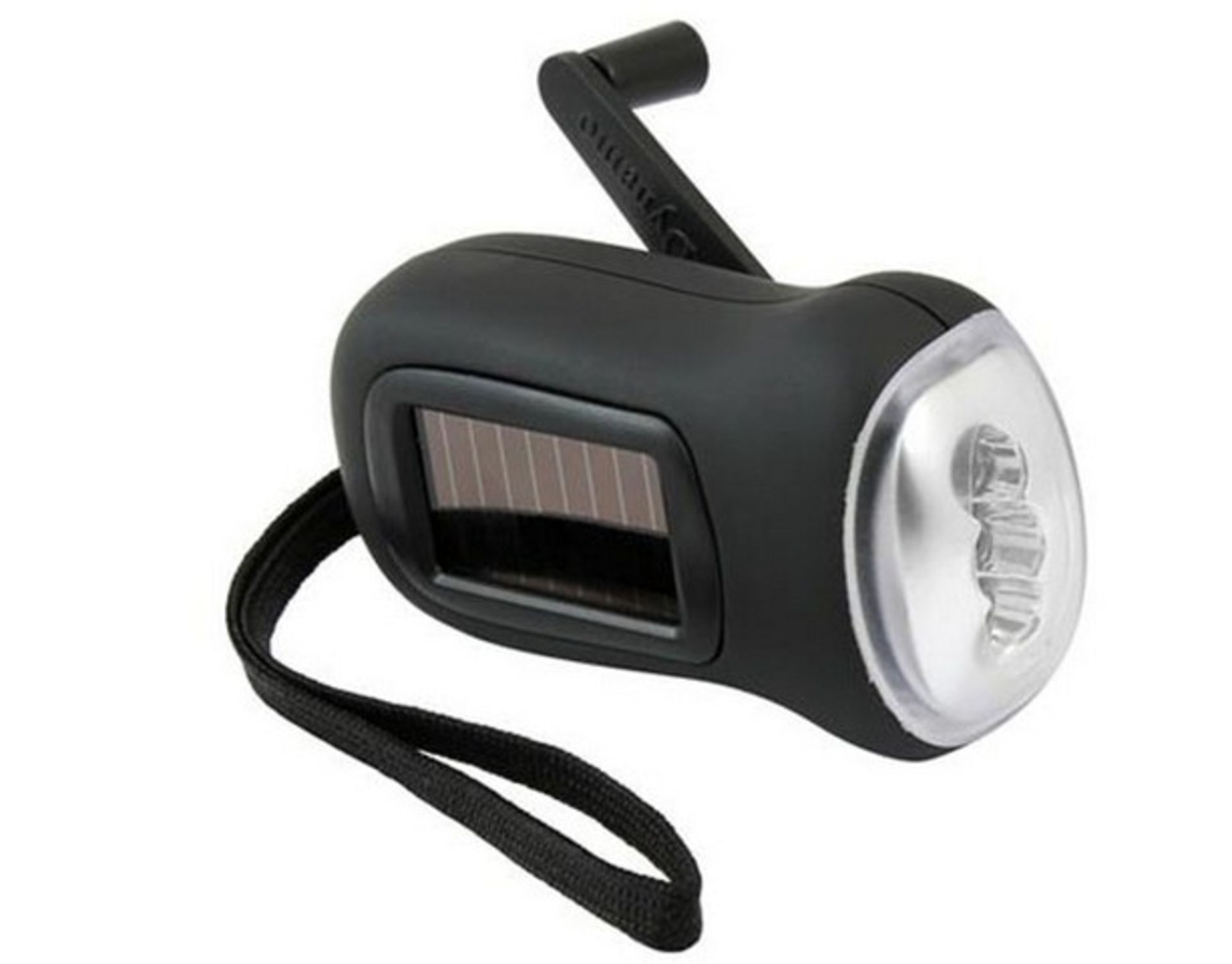 V Brand New 3 LED Wind Up Solar Torch