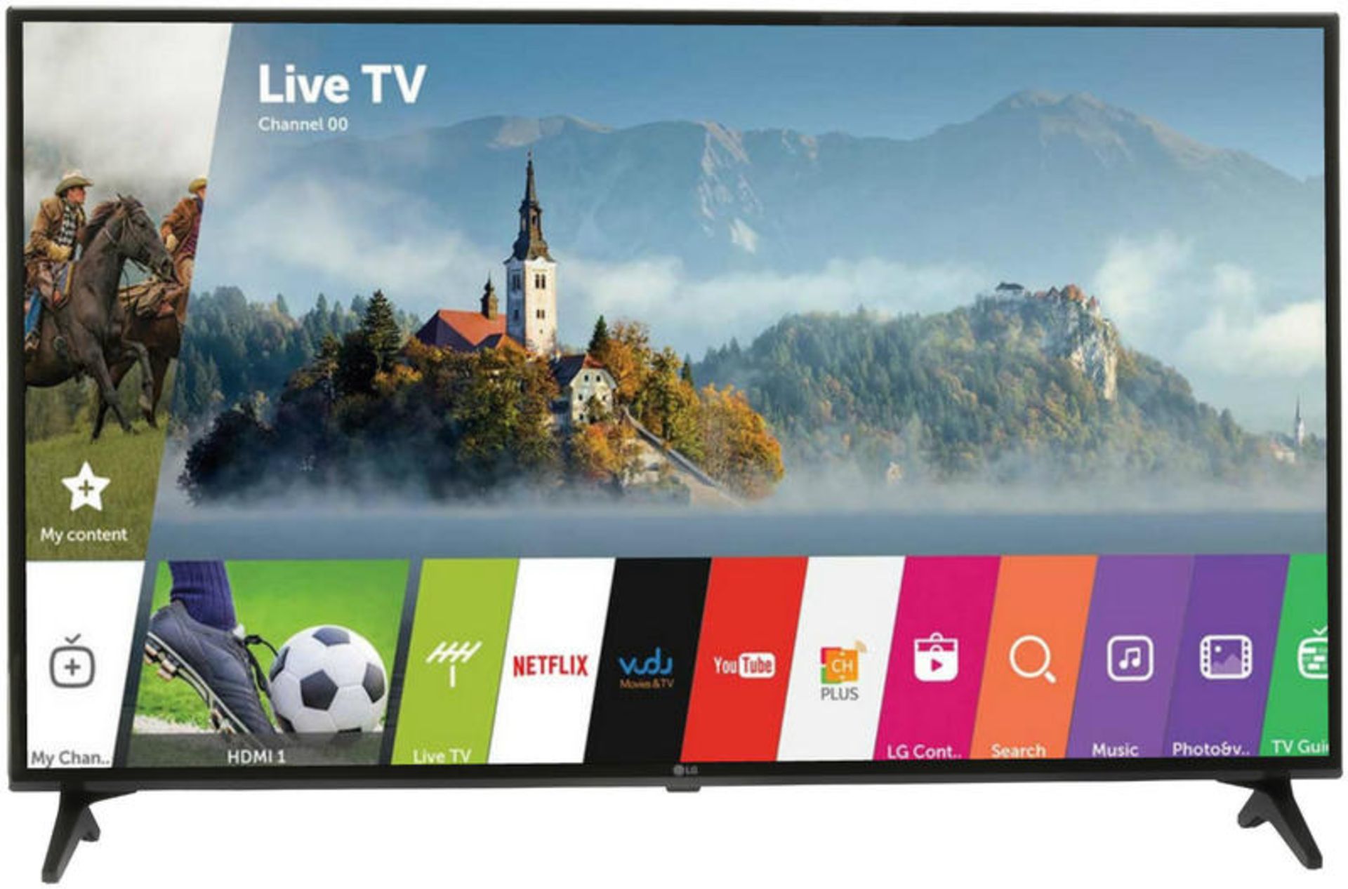 V Grade A LG 49 Inch ACTIVE HDR 4K ULTRA HD LED SMART TV WITH FREEVIEW HD & WEBOS & WIFI 49UJ630V