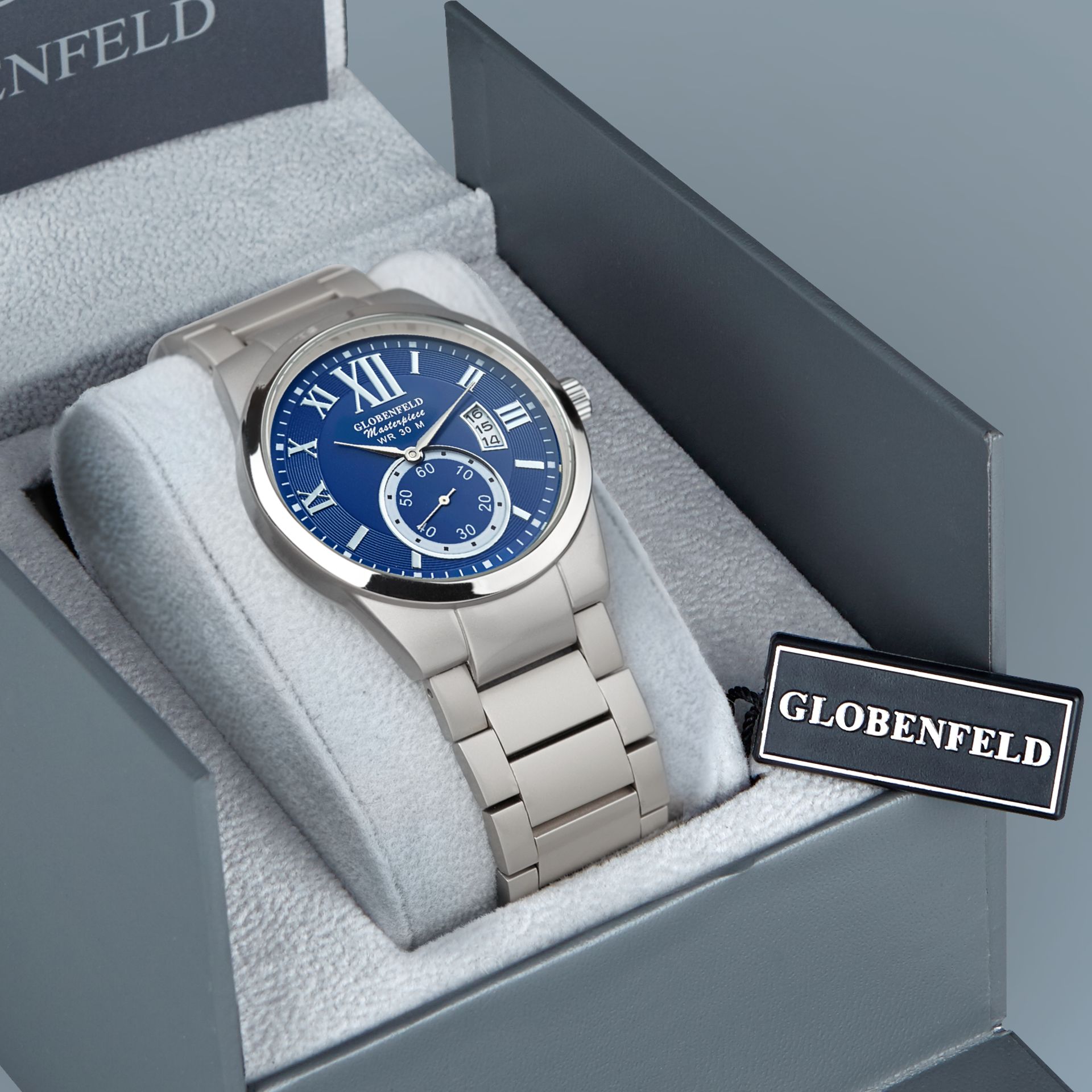 V Brand New Gents Globenfeld Blue Masterpiece - Midnight Blue Dial - Steel Colour Hands and Roman - Image 2 of 2