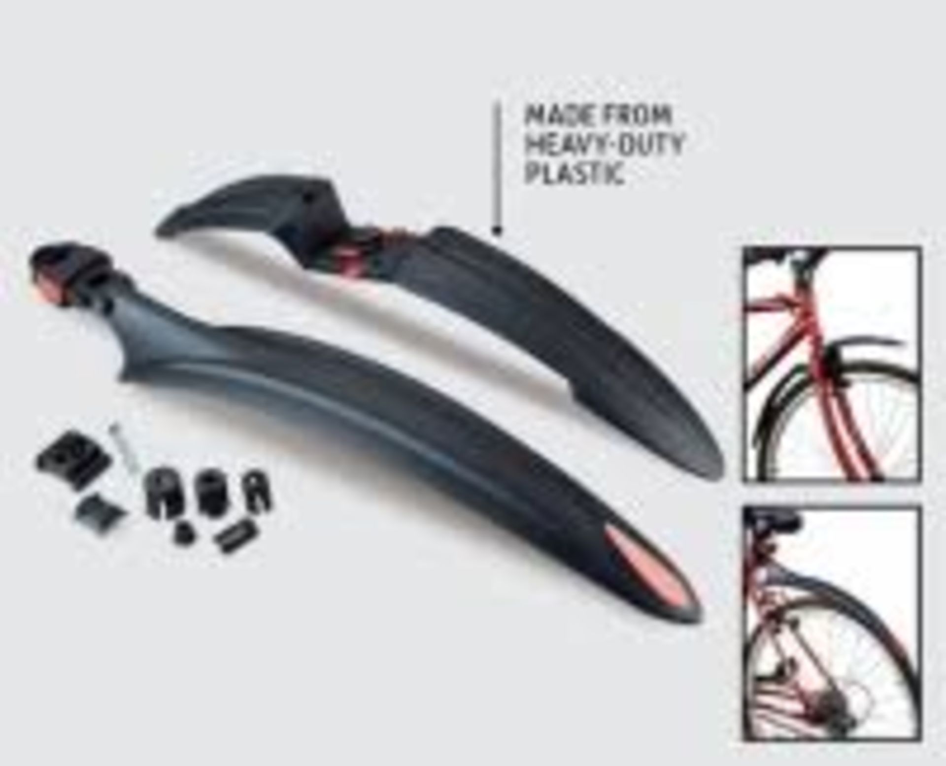 V Brand New Bike Mate Front & Rear Mudguard Set With Quick Release Mounting For Easy Installation