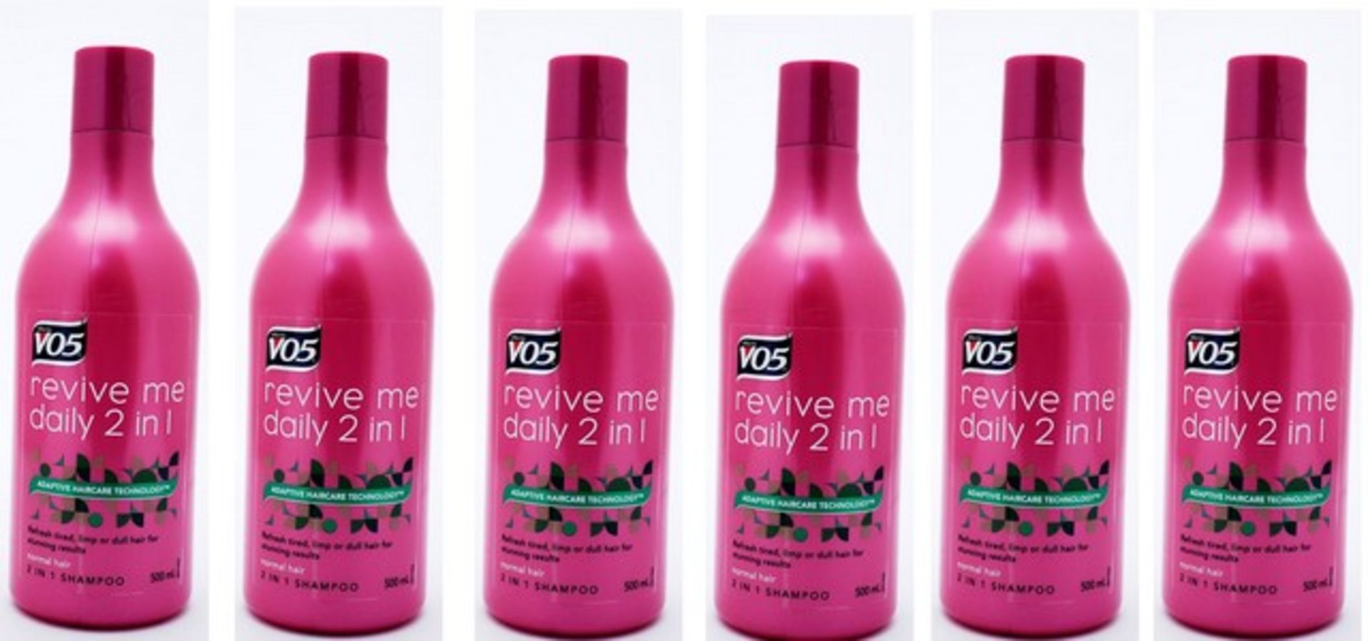 V Brand New A Lot Of Six 500ml VO5 Revive Me Daily 2 In 1 Shampoo/Conditioner