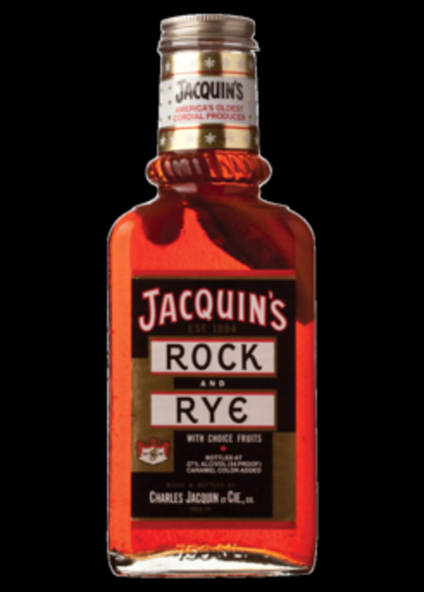 V Brand New Rock and Rye Whisky - 75cl - Jacquins Rock & Rye American Whiskey - 40% Alchol 80