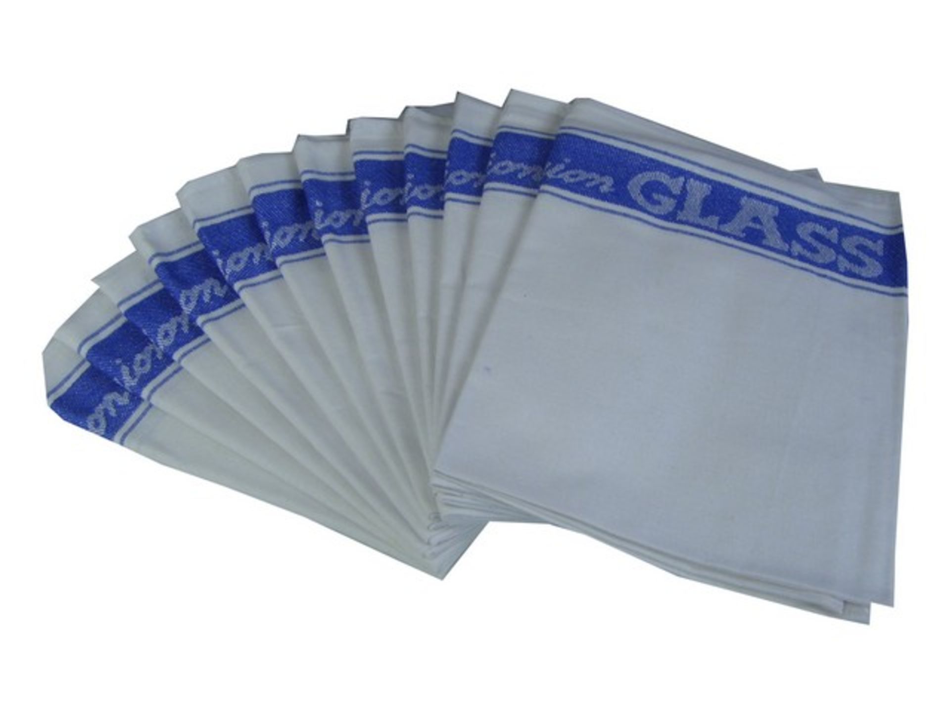 Brand New Pack of Twelve Linen Union Glass Cloths (As used by all the best professional barman)