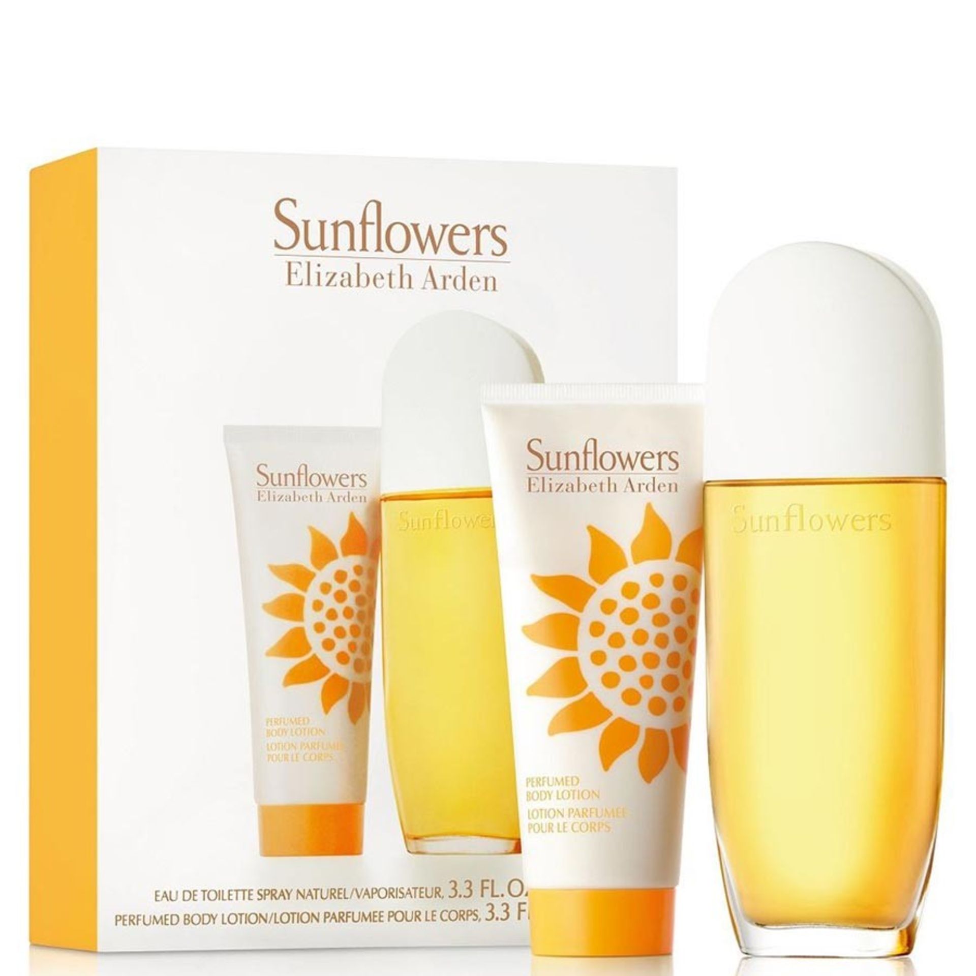 V Brand New Elizabeth Arden Sunflowers 100ml Eau De Toilette & 100ml Perfumed Body Lotion Gift Set -