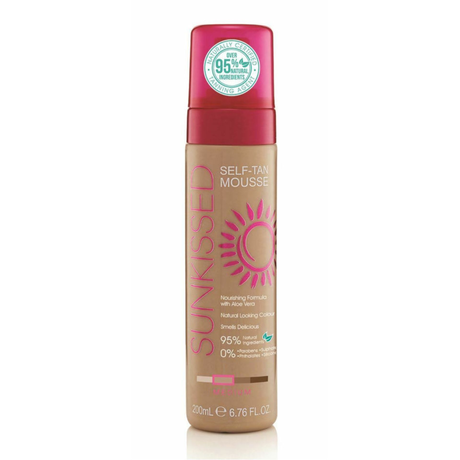 V Brand New SUNKISSEDSunkissed Self Tan Mousse 200ml - Med.