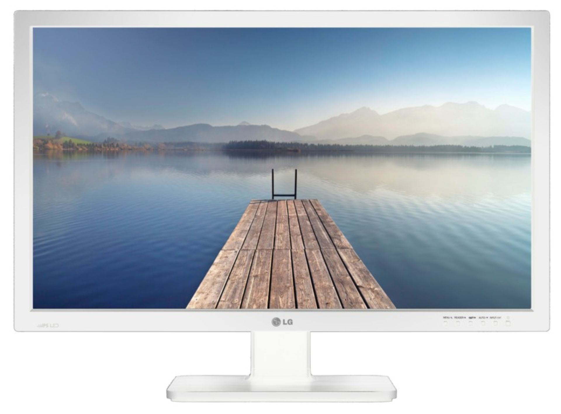 V Grade A LG 24 Inch FULL HD IPS LED MONITOR WITH SPEAKERS - D-SUB, DVI-D, HDMI, DISPLAY PORT -