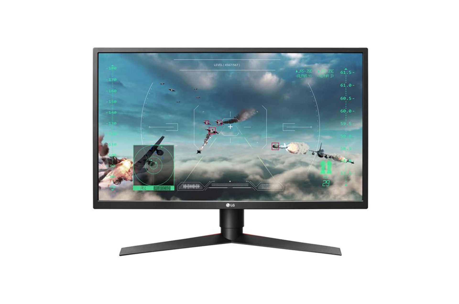 V Grade A LG 27 Inch FULL HD GAMING LED MONITOR - HDMI X 2, DISPLAYPORT, USB 3.0 X 2 27GK750F-B