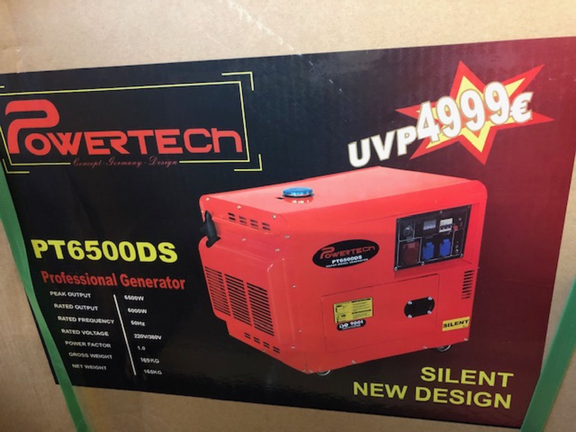 V Brand New Vary Large 6500w Diesel Profesional Generator - 220v/380v - Low Noise - UVP 4999 Euros