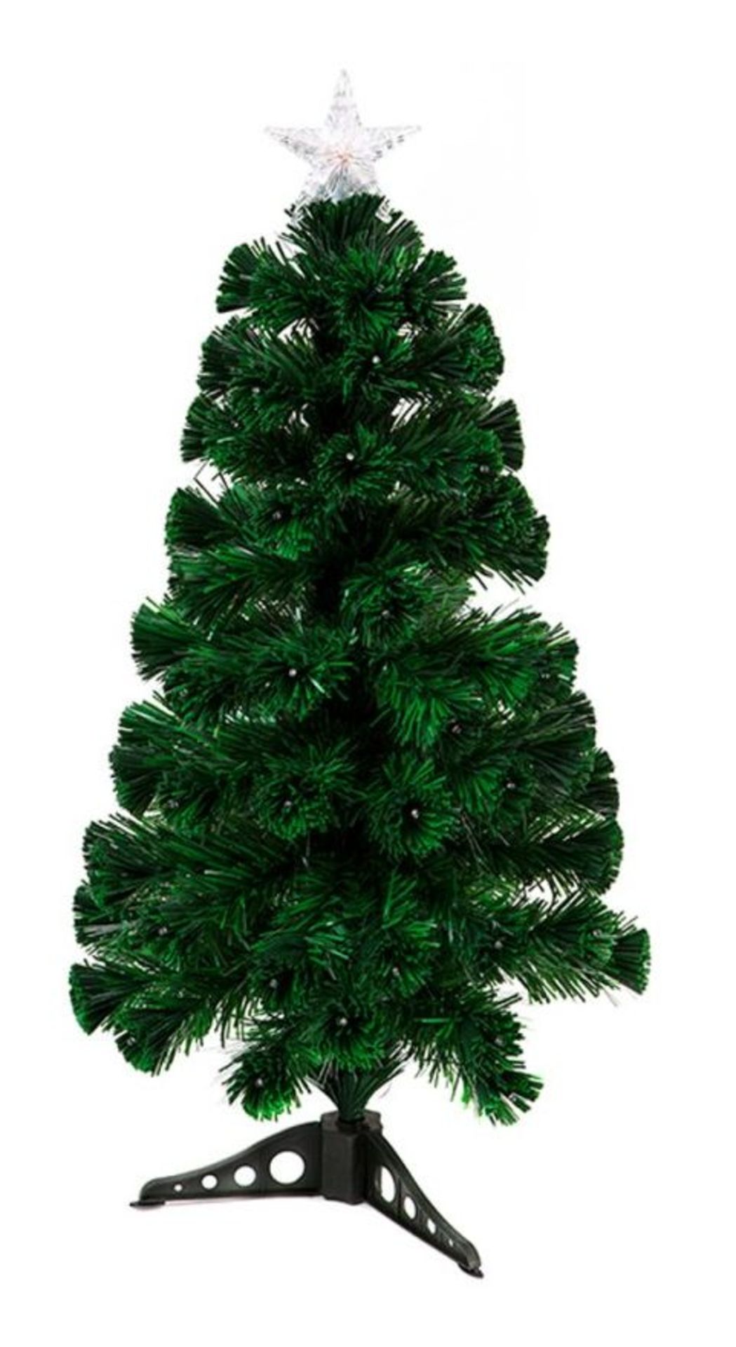 V Brand New 180cm LED & Fibre Optic Christmas Tree With Base