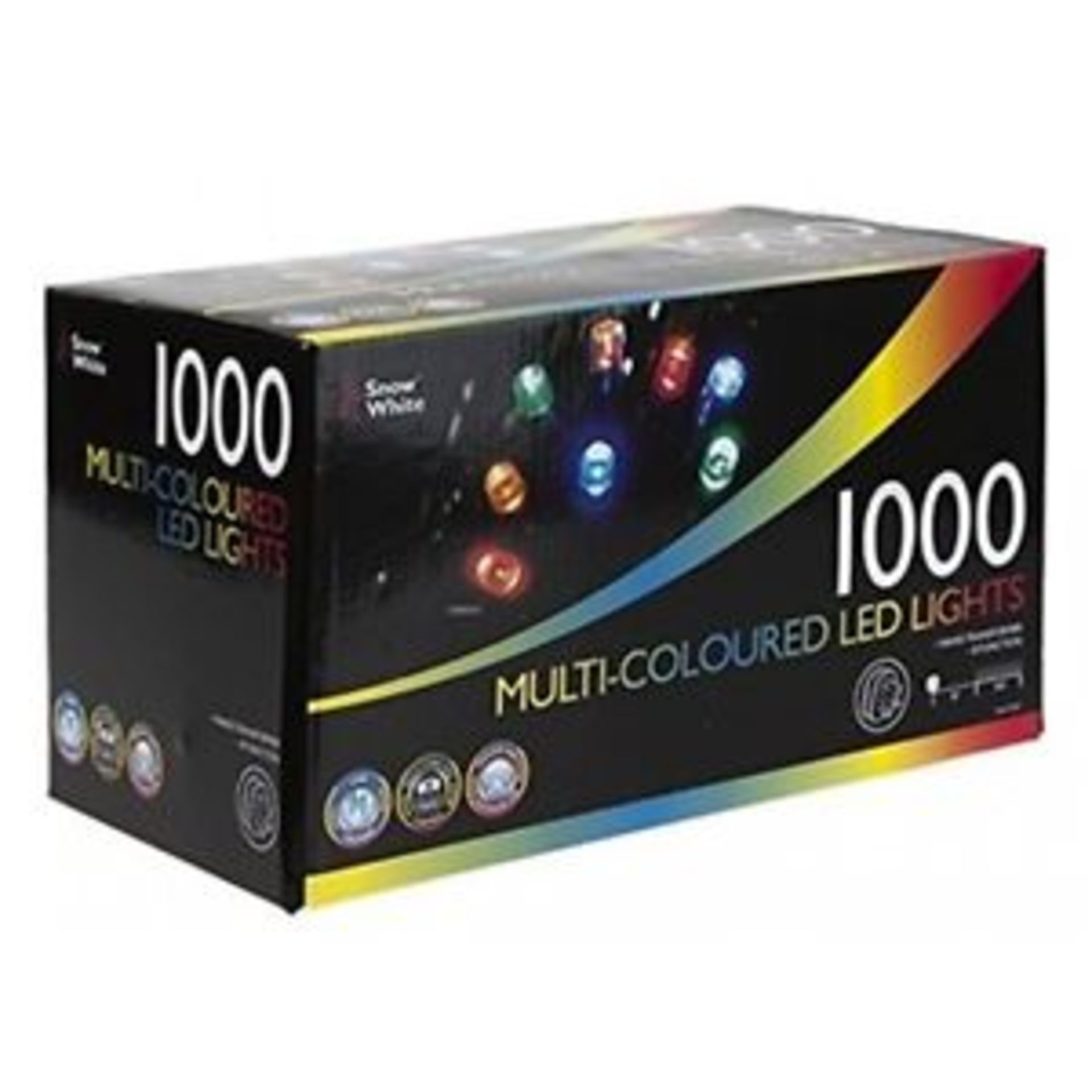 V Brand New 1000 Multi Coloured LED Multi Function Christmas Lights