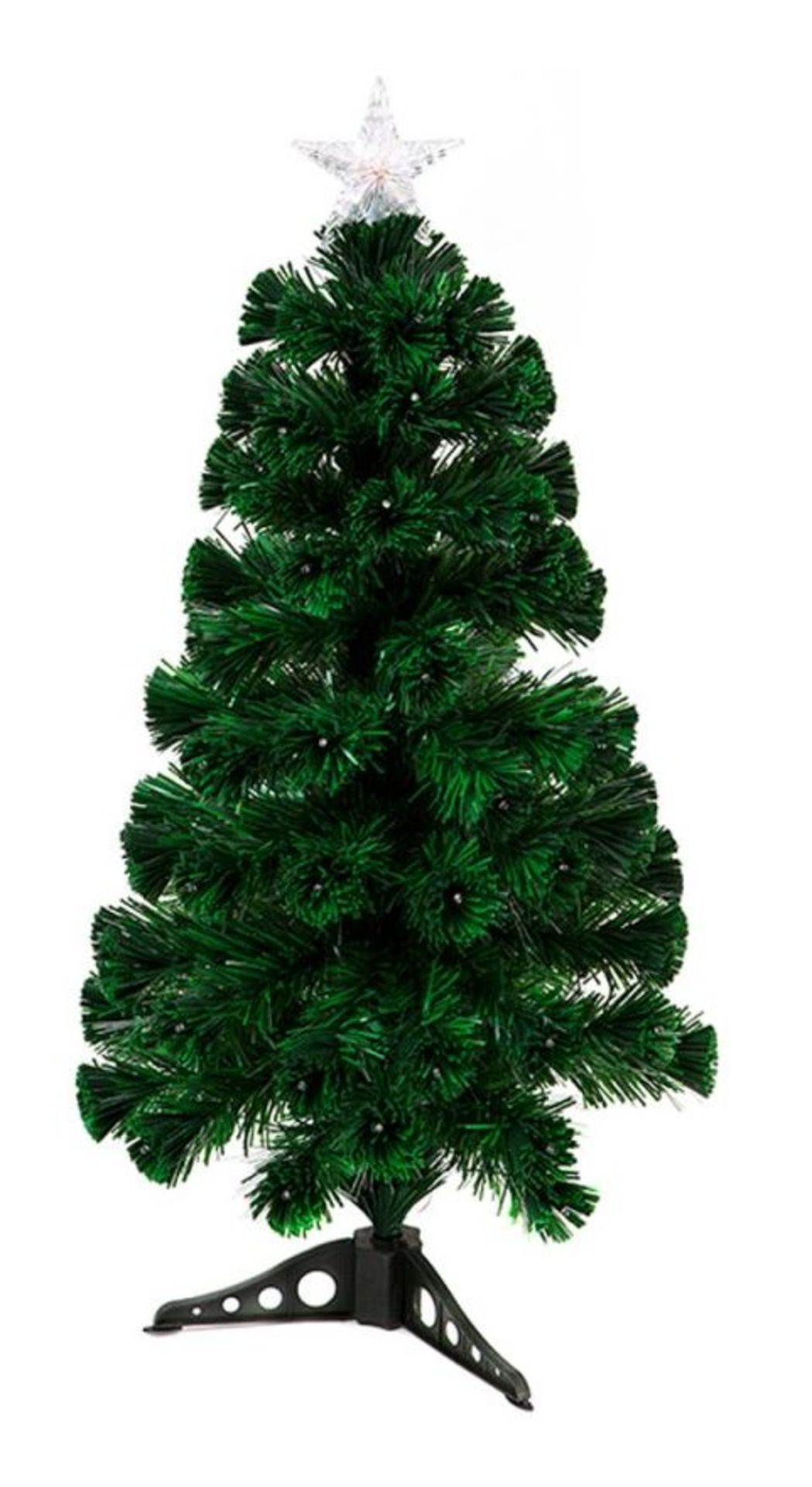 V Brand New 150cm LED & Fibre Optic Christmas Tree With Base