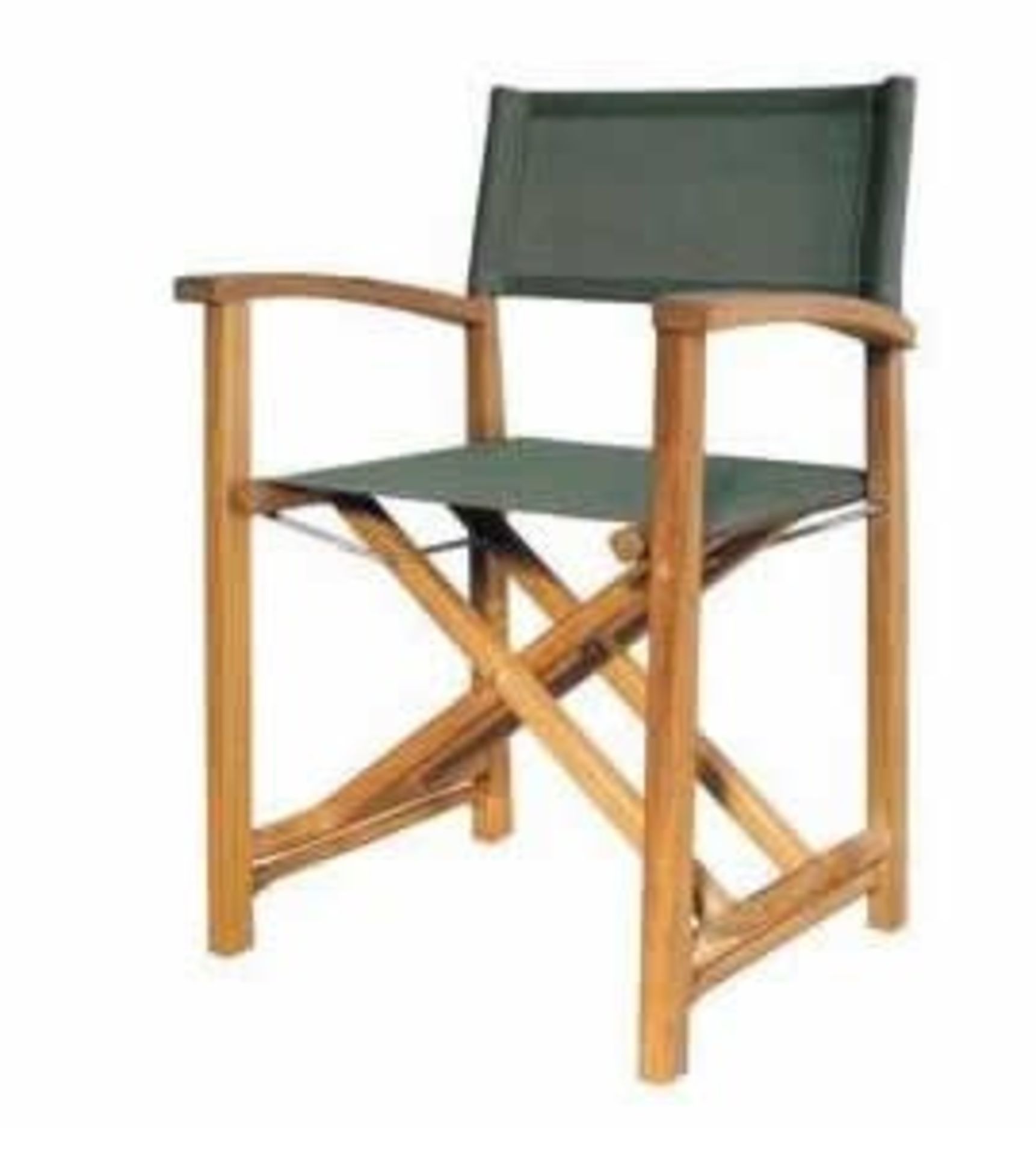 V Brand New Teak Canvas Folding Garden Chair - Dimensions 48 x 59 x 90 - Note Items Is Available
