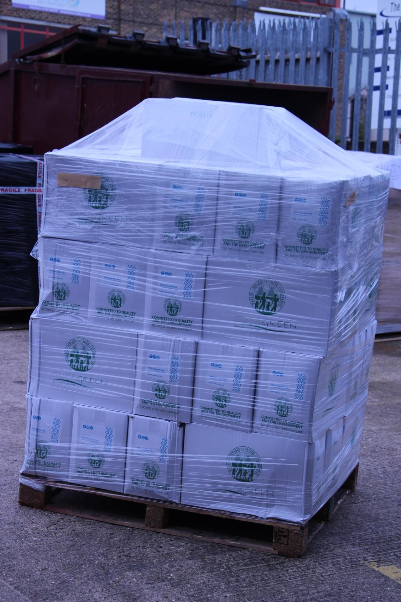 V Grade U Pallet of Approximately 25 Boxes of 9000 Sheets You Toilet Tissues Approx Value £790