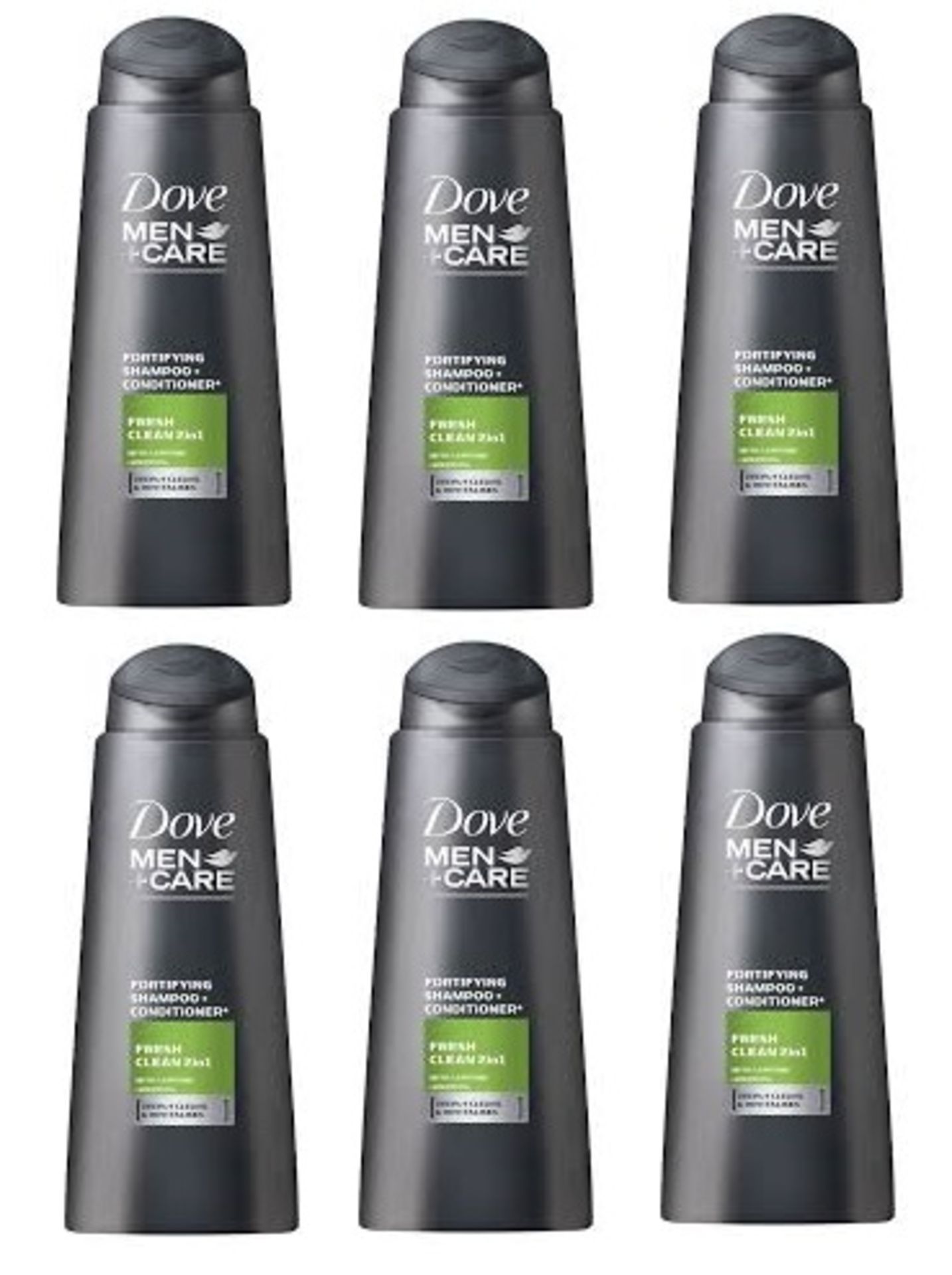 V Brand New Six Bottles 400ML Dove Men + Care Fortifying Shampoo And Conditioner - Fresh Clean 2